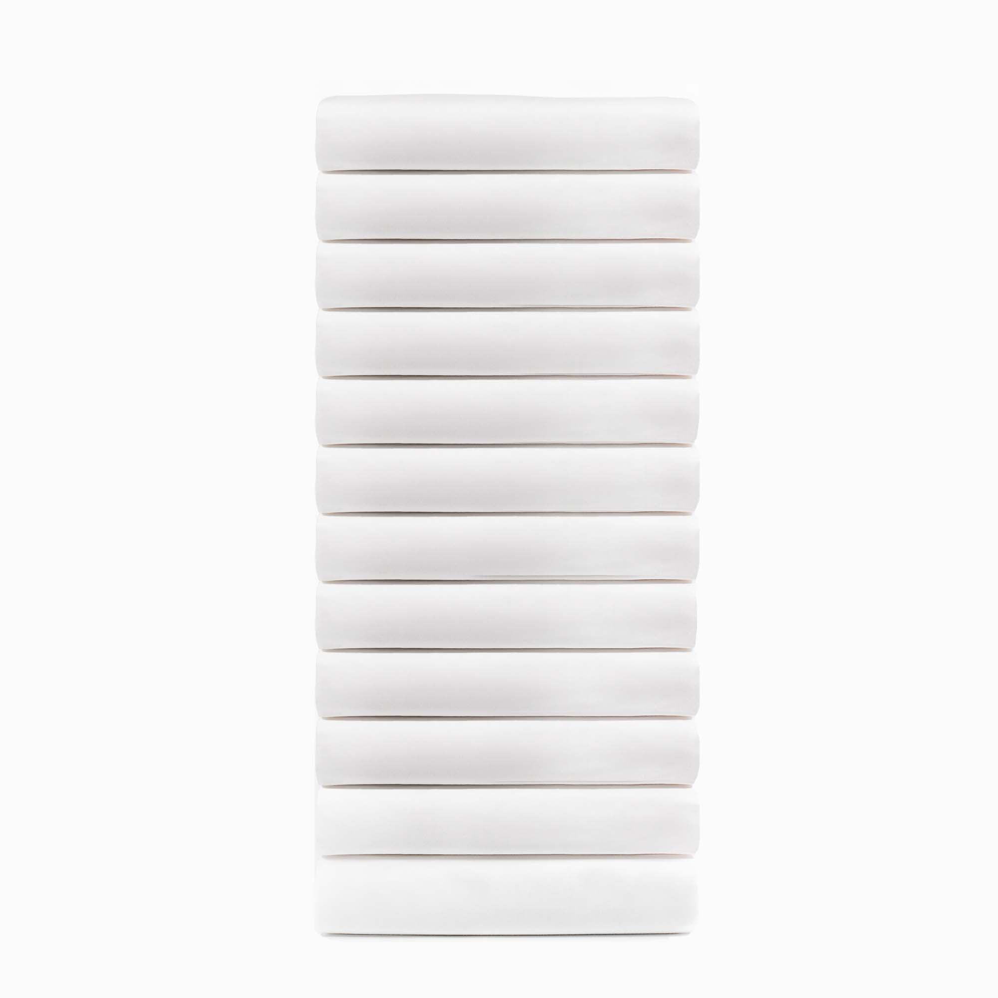 Premium 100% Cotton Percale Fitted Sheet Set - Hotel Quality Bedding (3/6/12-Piece) for Ultimate Comfort & Breathability - Perfect for Guest Rooms, Vacation Rentals & Luxury Home Decor