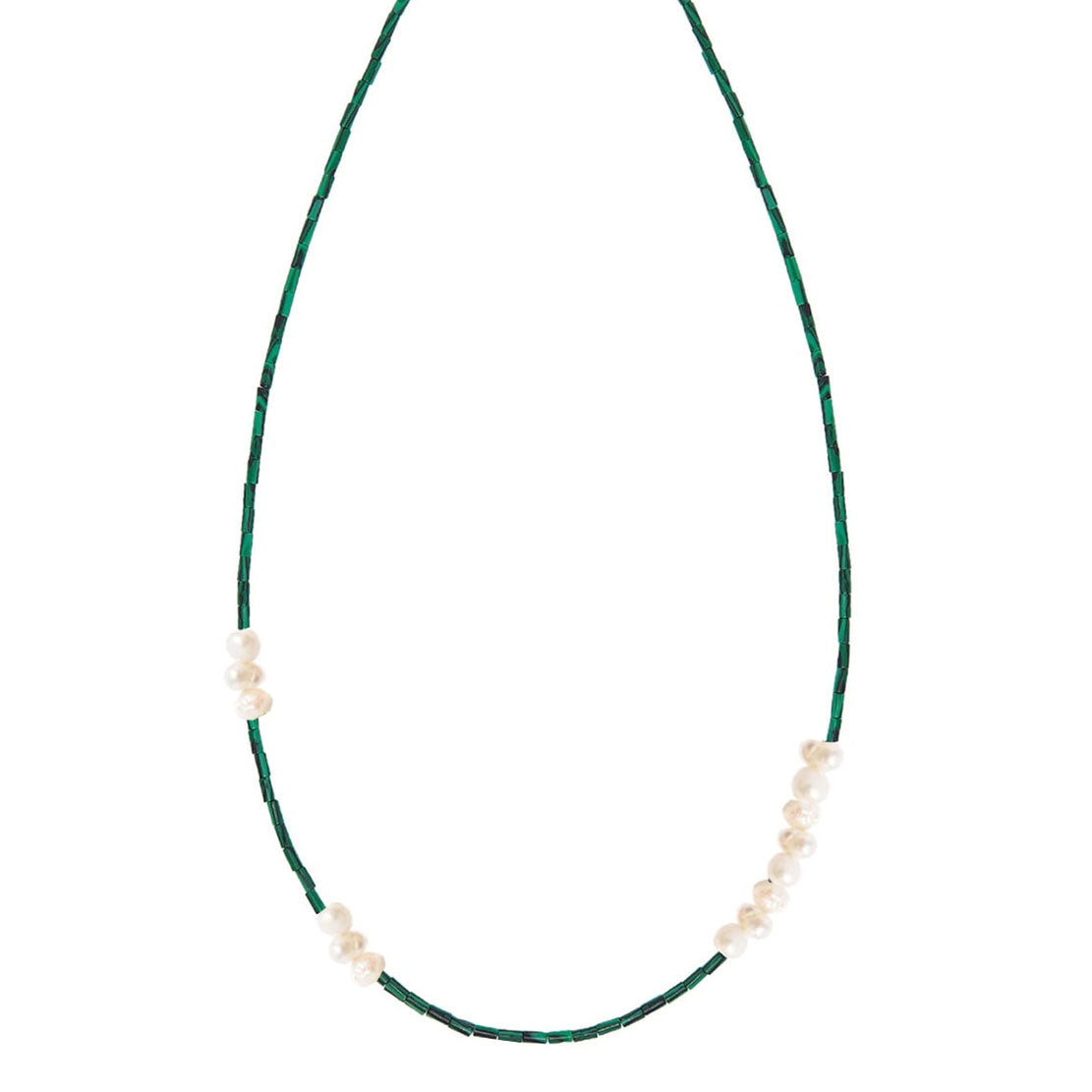 Elegant Pine Pearl Necklace in Green – Perfect for Weddings, Parties & Special Occasions