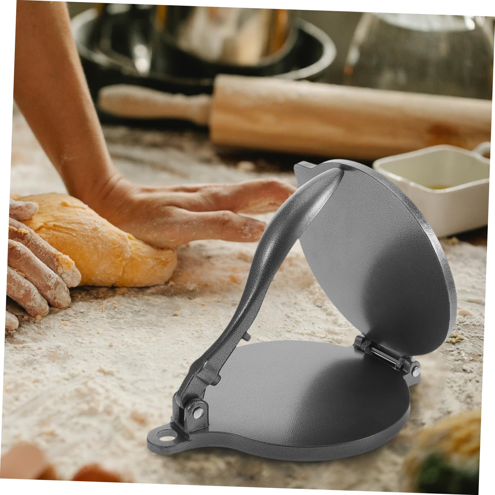 1pc Aluminum Alloy Tortilla Press Maker - Heavy Duty Dough Pressing Tool for Homemade Flour Tortillas | Perfect for Mexican Cuisine, Taco Nights & Authentic Kitchen Cooking