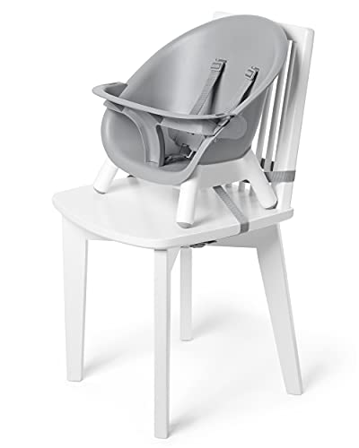 Skip Hop EON 4-in-1 Convertible High Chair - Adjustable Baby Feeding Seat with Removable Tray, Grey & White - Perfect for Dining, Weaning & Playtime at Home