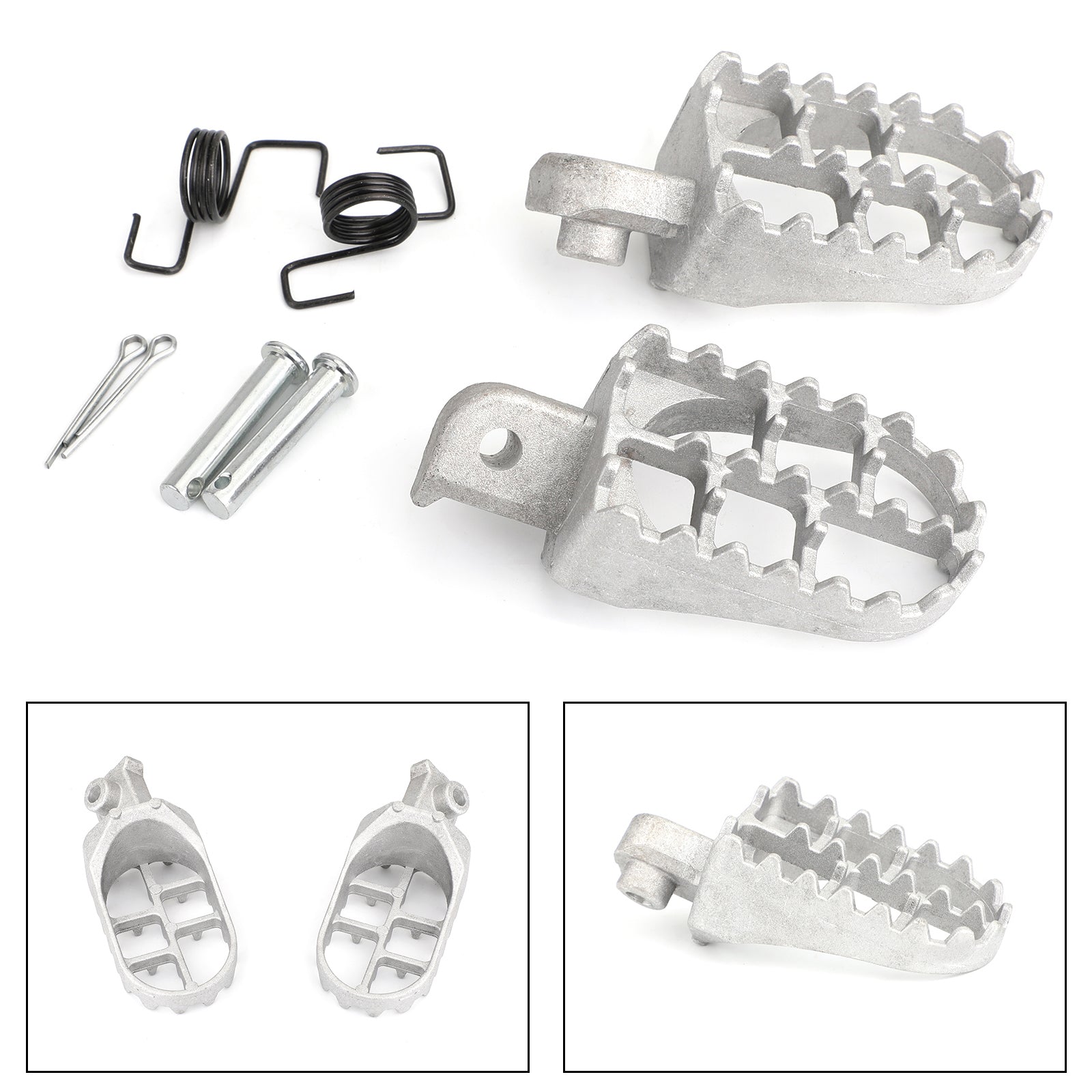 Yamaha TW200 PW50 PW80 Front Footpegs Footrests - Universal Fit for All Years - Durable Motorcycle Foot Pegs for Off-Road Riding & Adventure Touring
