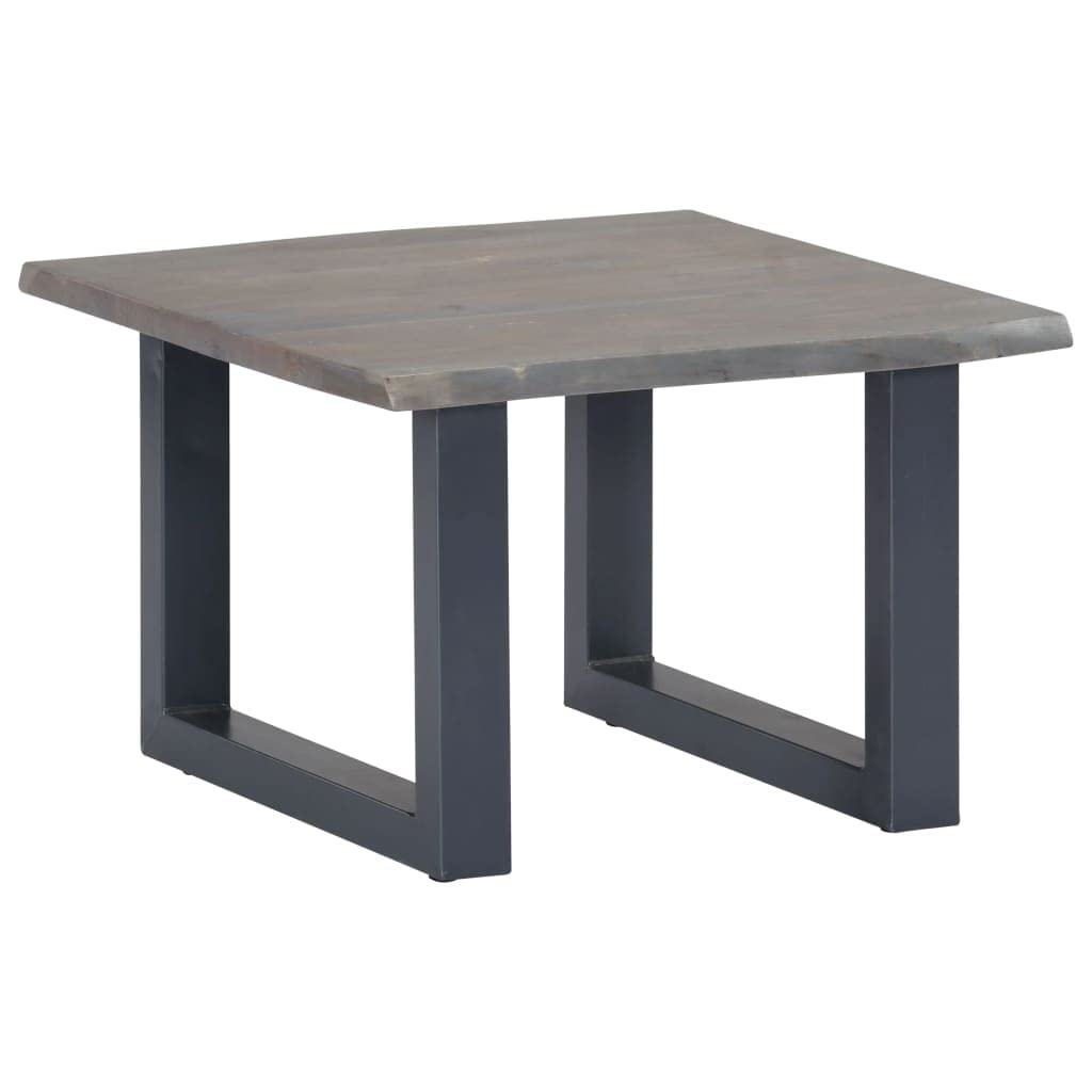 Square Coffee Table with Live Edges - 23.6
