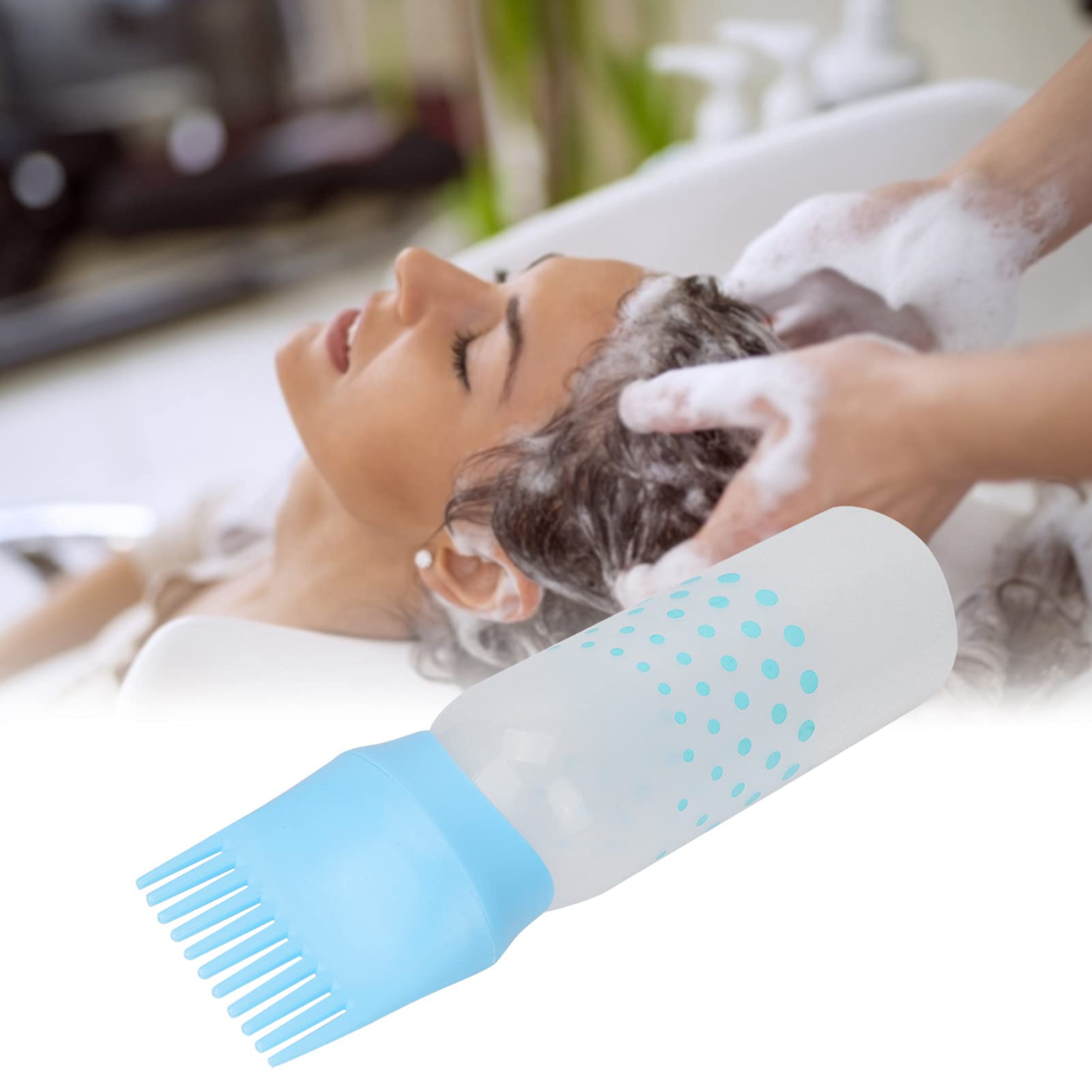 Professional Hair Color Applicator Bottle - Refillable Squeeze Bottle with Tooth Comb Cover for Hair Dye, Shampoo & Conditioner | Perfect for Salon Styling & At-Home Hair Care