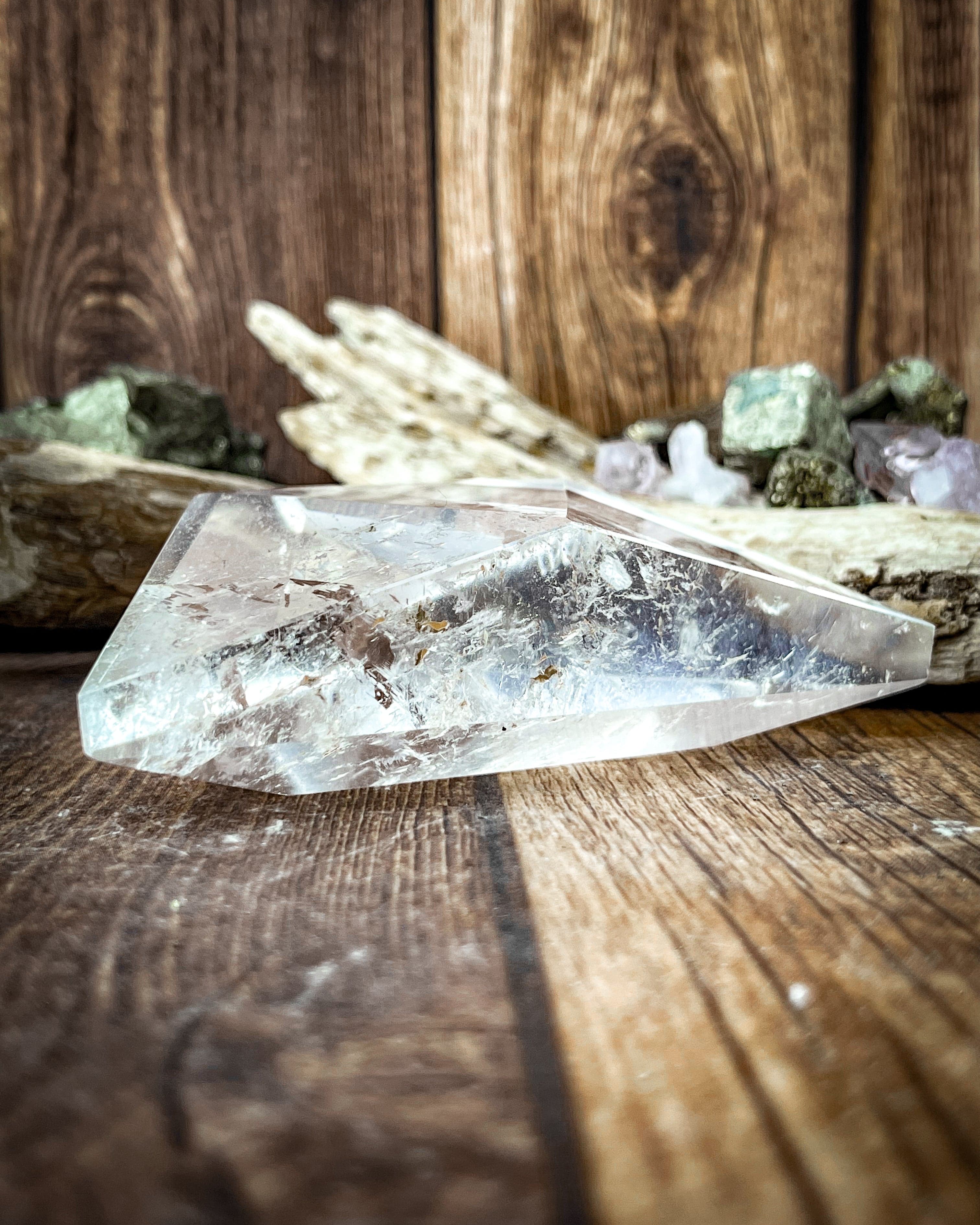 Natural Clear Quartz Triangle Carving - Healing Crystal for Meditation, Reiki, and Home Decor | Spiritual Gift & Feng Shui Stone
