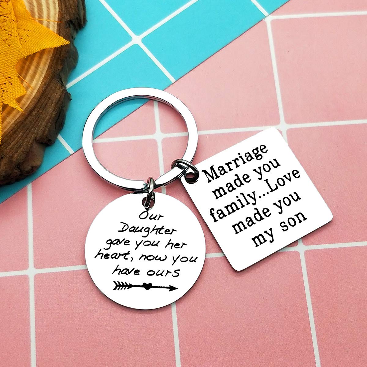 Son-in-Law Keychain Gift - Wedding, Christmas & Birthday Present for Groom