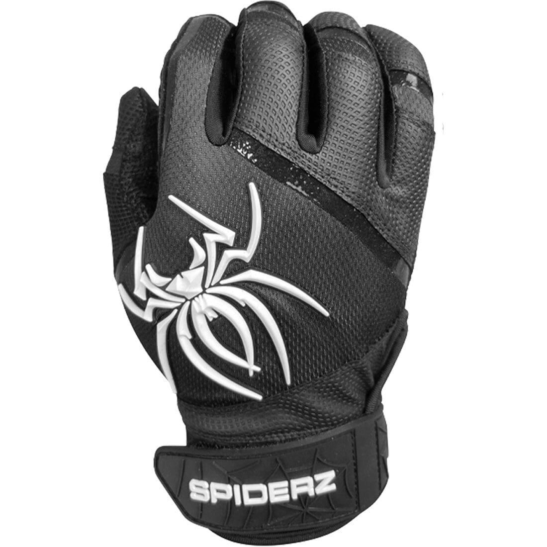 2023 Spiderz Pro Model Batting Gloves - Black/White Baseball Gloves for Men & Women - Premium Grip & Comfort for Baseball, Softball, Training & Games