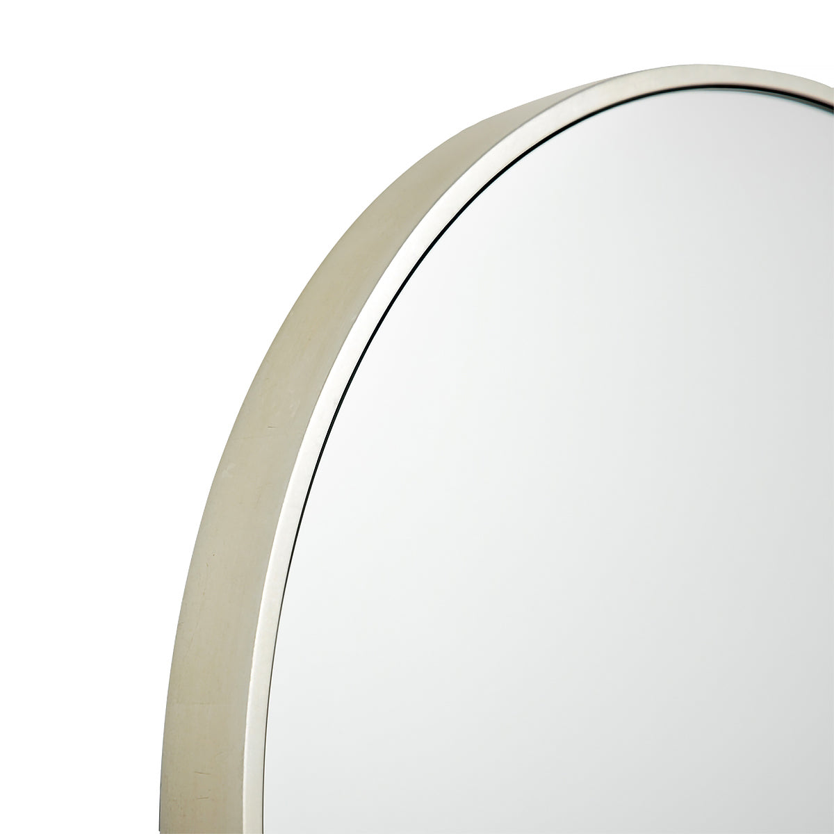 Bella Round Wall Mirror - 24 Inch Silver Framed Decorative Mirror for Living Room, Bedroom, Bathroom & Entryway - Shatterproof Glass, Easy to Hang, Modern Home Decor