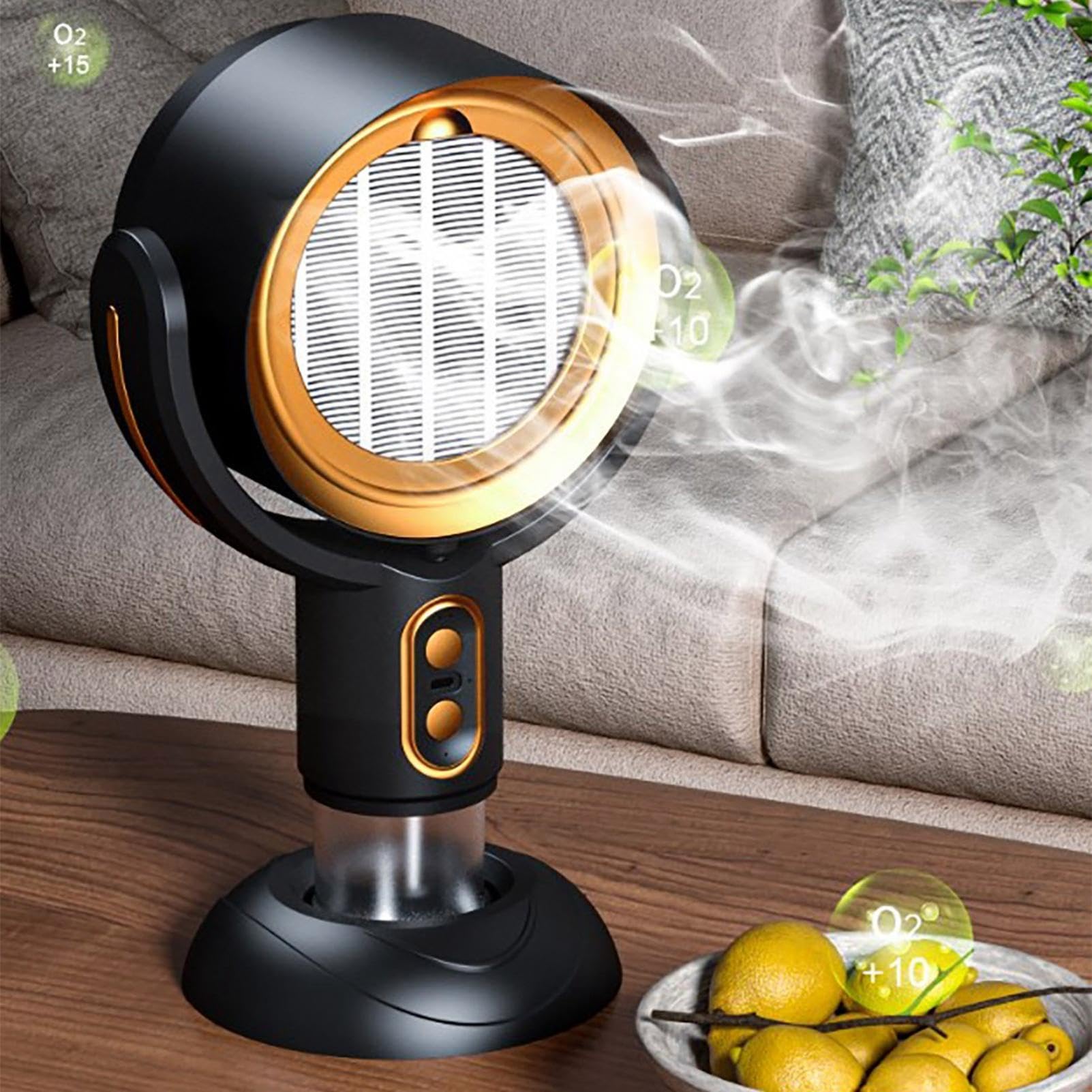 Portable USB Rechargeable Range Hood - 2 Speed Desktop Kitchen Exhaust Fan with Removable Washable Filter - Compact Mini Extractor Hood for Indoor Cooking, Camping, RV & Small Apartments - Perfect for Grilling, Stir-frying and Smoke Removal