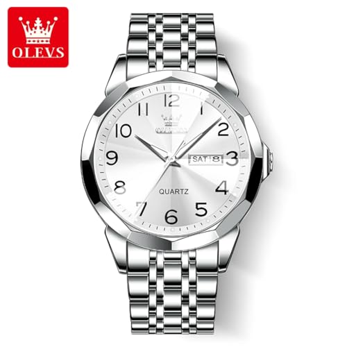 Silver Band Silver Arabic Numeral Face-9970