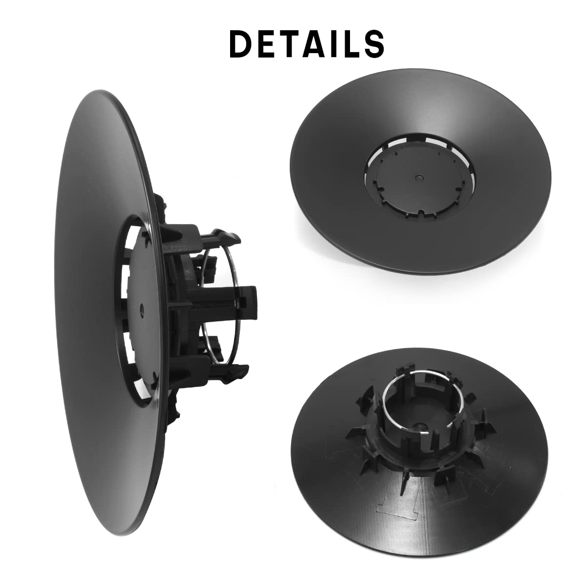 8 Inch (156mm) Wheel Center Caps for Tesla Model Y - 4 Pack Black Hubcap Covers | Durable Replacement Accessories for Enhanced Wheel Protection & Style
