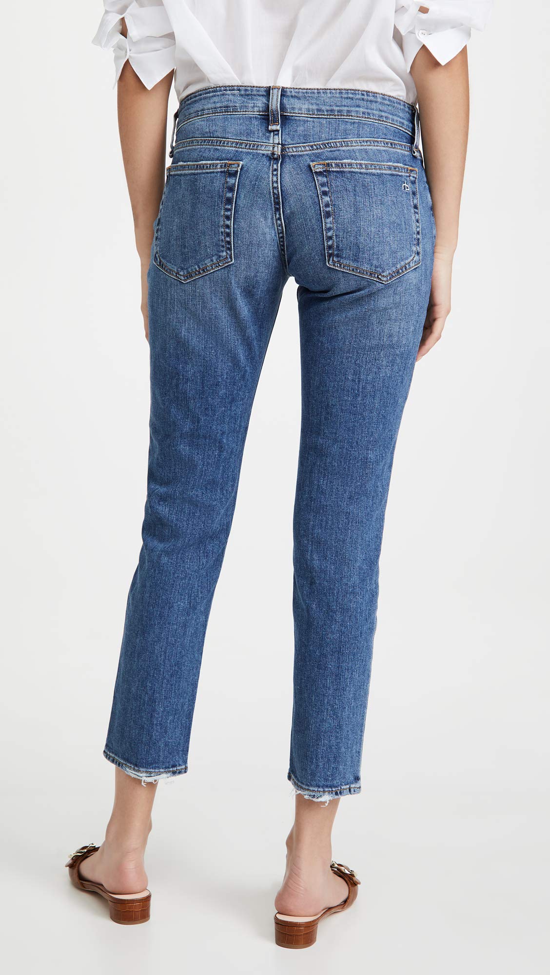 rag & bone Women's Dre Low Rise Slim Boyfriend Jeans - Distressed Denim Pants for Casual Wear & Street Style Outfits