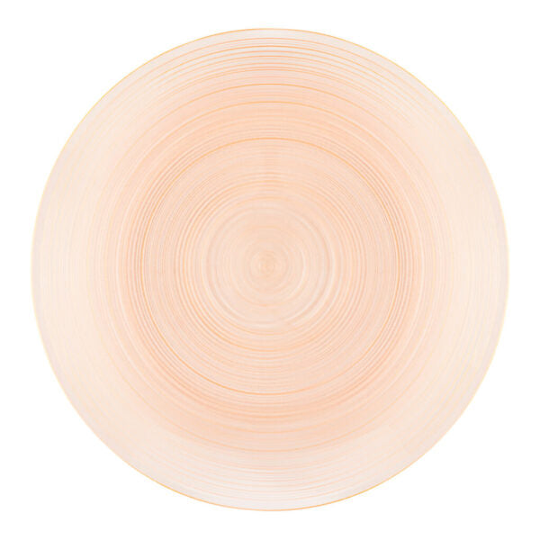 32-Piece Peach Transparent Round Plastic Dinnerware Set - Crystal Design for 16 Guests | Shatterproof Disposable Plates, Cups & Bowls for Parties, Weddings, Picnics & Outdoor Events