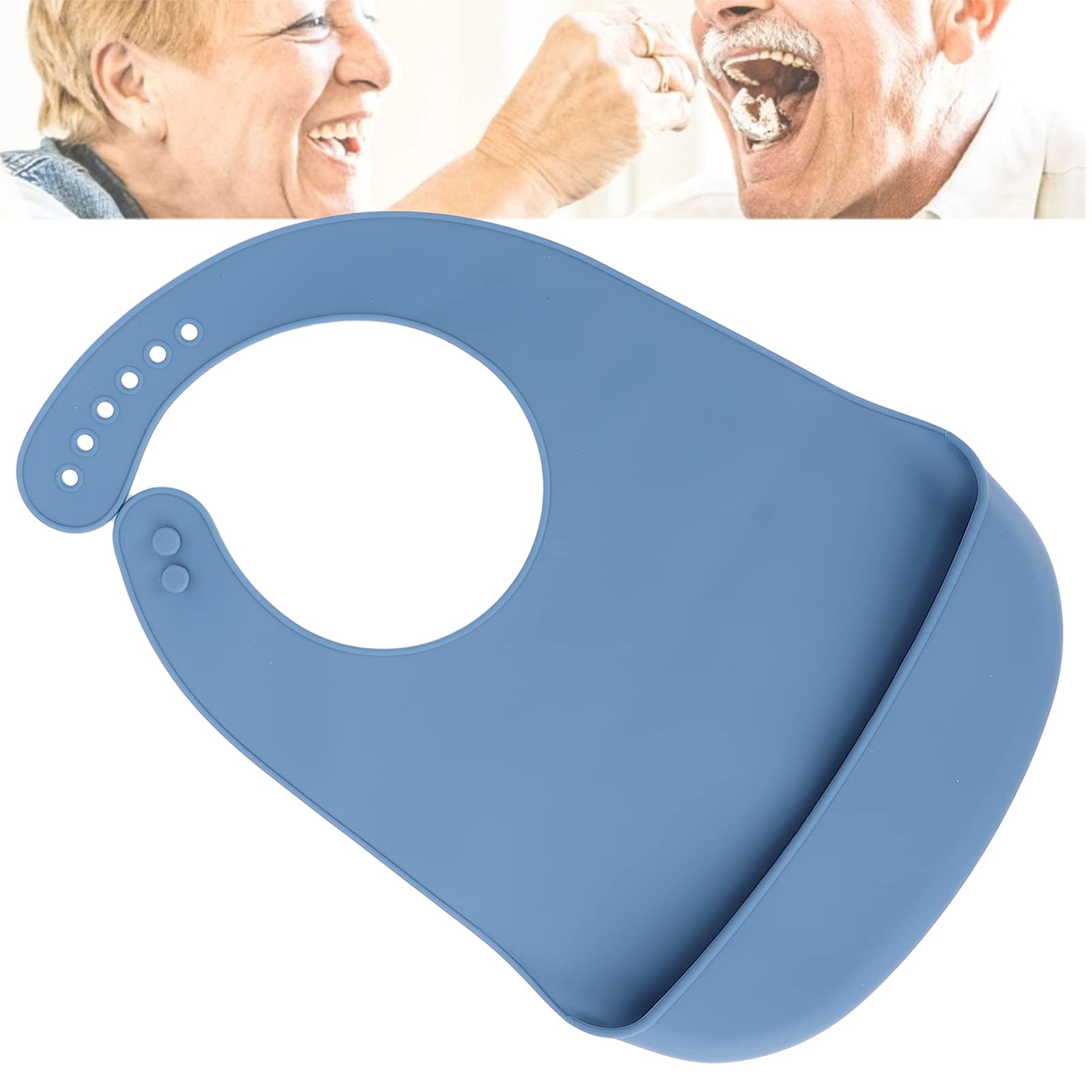 Adult Silicone Bibs for Eating - Waterproof & Reusable Clothing Protector for Seniors & Women with Food Catcher - Perfect for Mealtime, Dining Out & Assisted Living Care