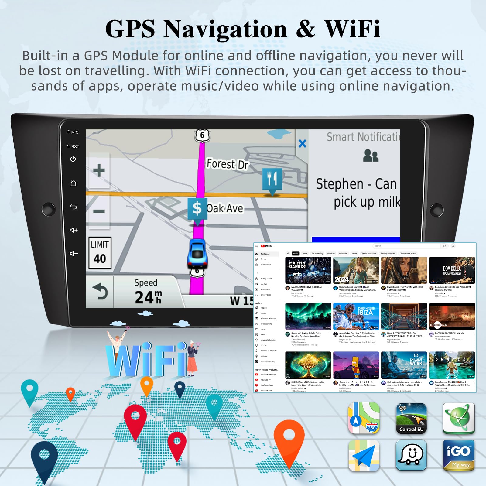 2+64GB Android Car Stereo for BMW 328i 335i E90/E91/E92/E93 (2005-2011) - 9