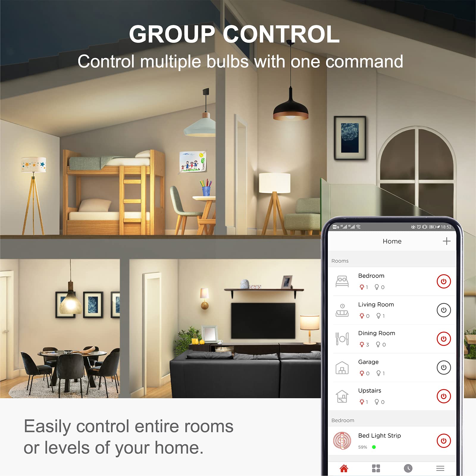 Sengled Smart WiFi Light Bulb - Works with Alexa & Google Home, No Hub Required, Dimmable LED Bulb (A19, Soft White 2700K, 800LM, 60W Equivalent) - Perfect for Bedrooms, Living Rooms & Smart Home Automation (1 Pack)