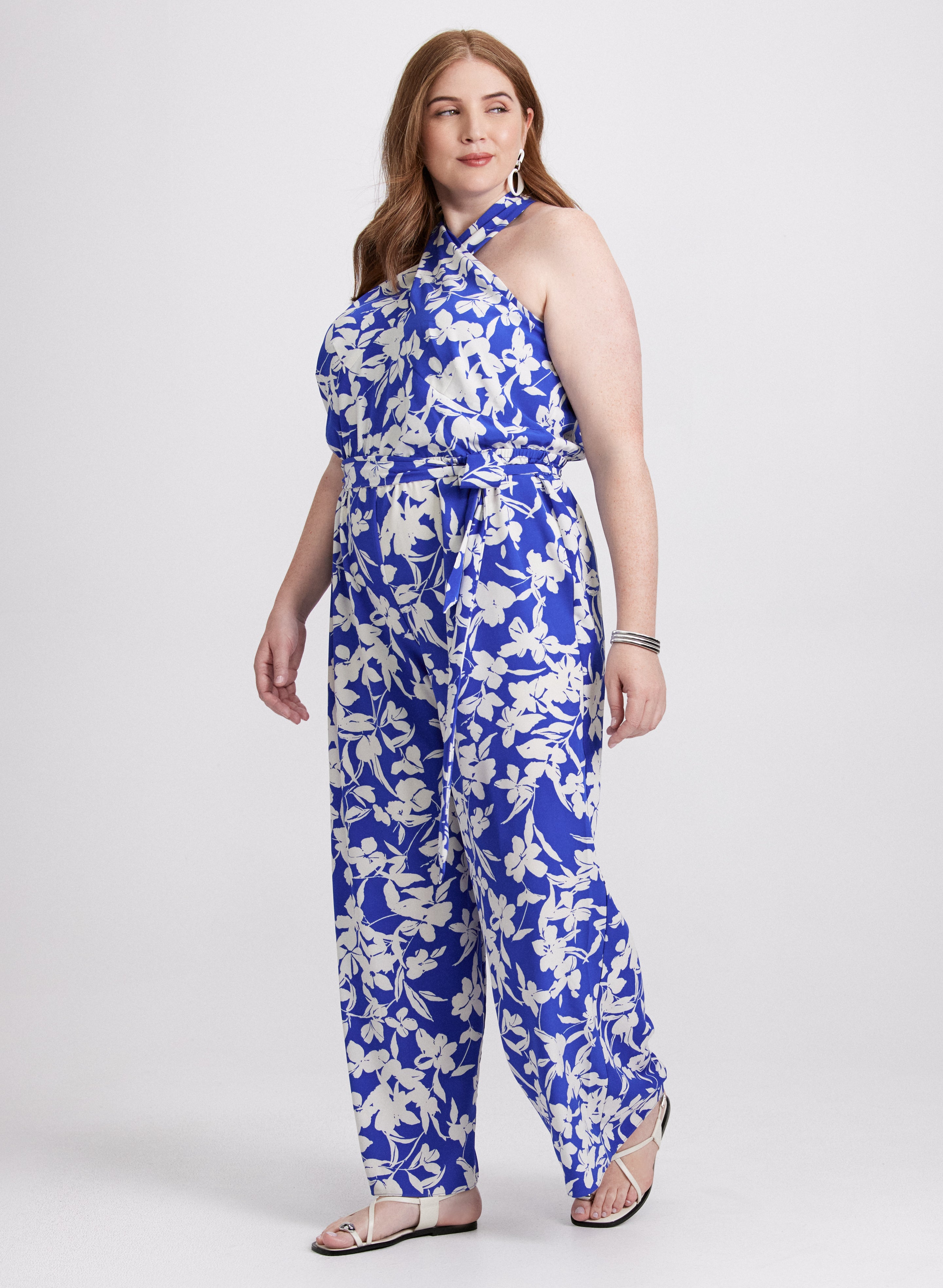 Floral Print Jumpsuit for Women - Summer Boho Romper with Pockets | Perfect for Beach Vacation, Music Festival & Casual Outings