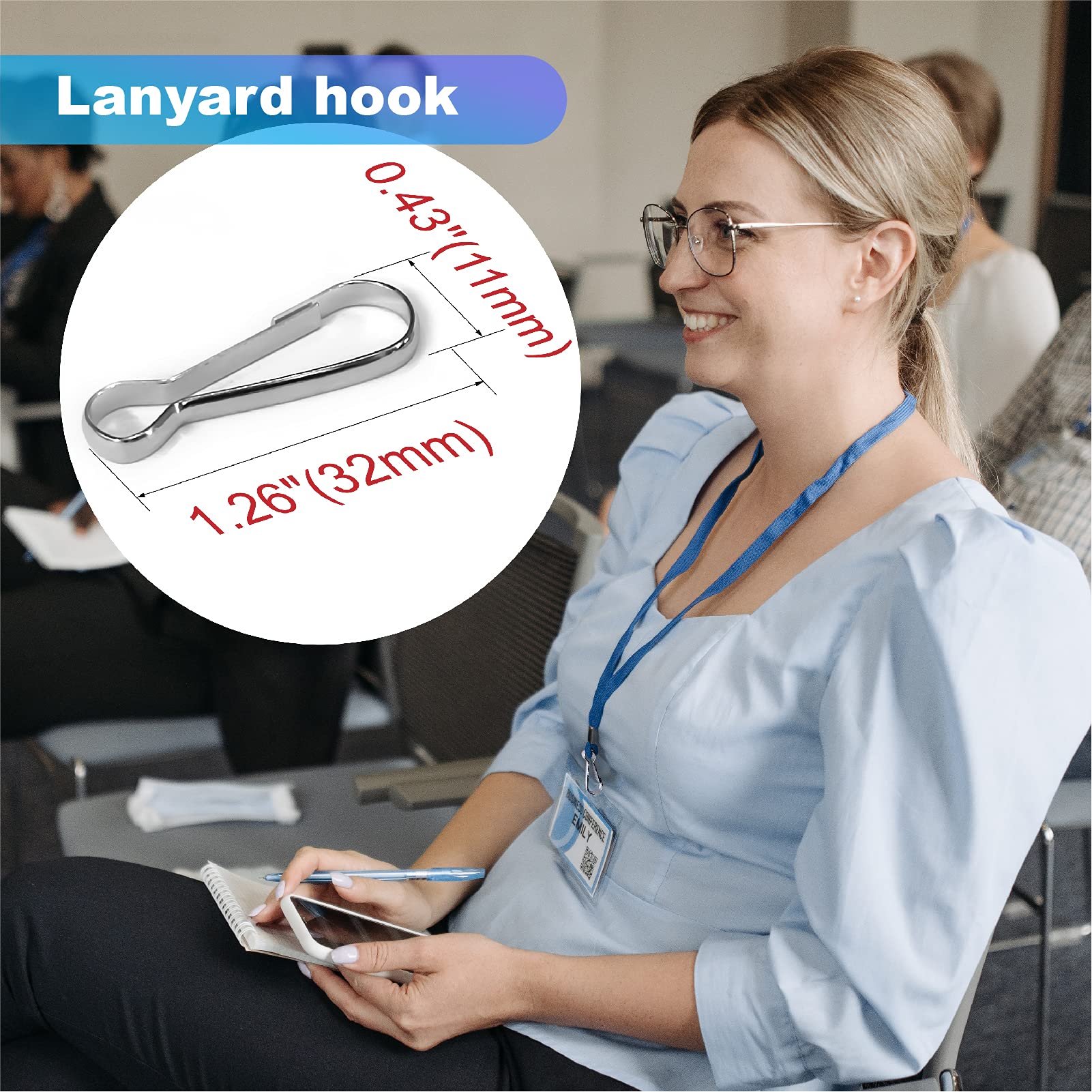 Premium 50pcs SIEWAY Lanyard Clips & Hooks for Crafts, Jewelry & Keychains