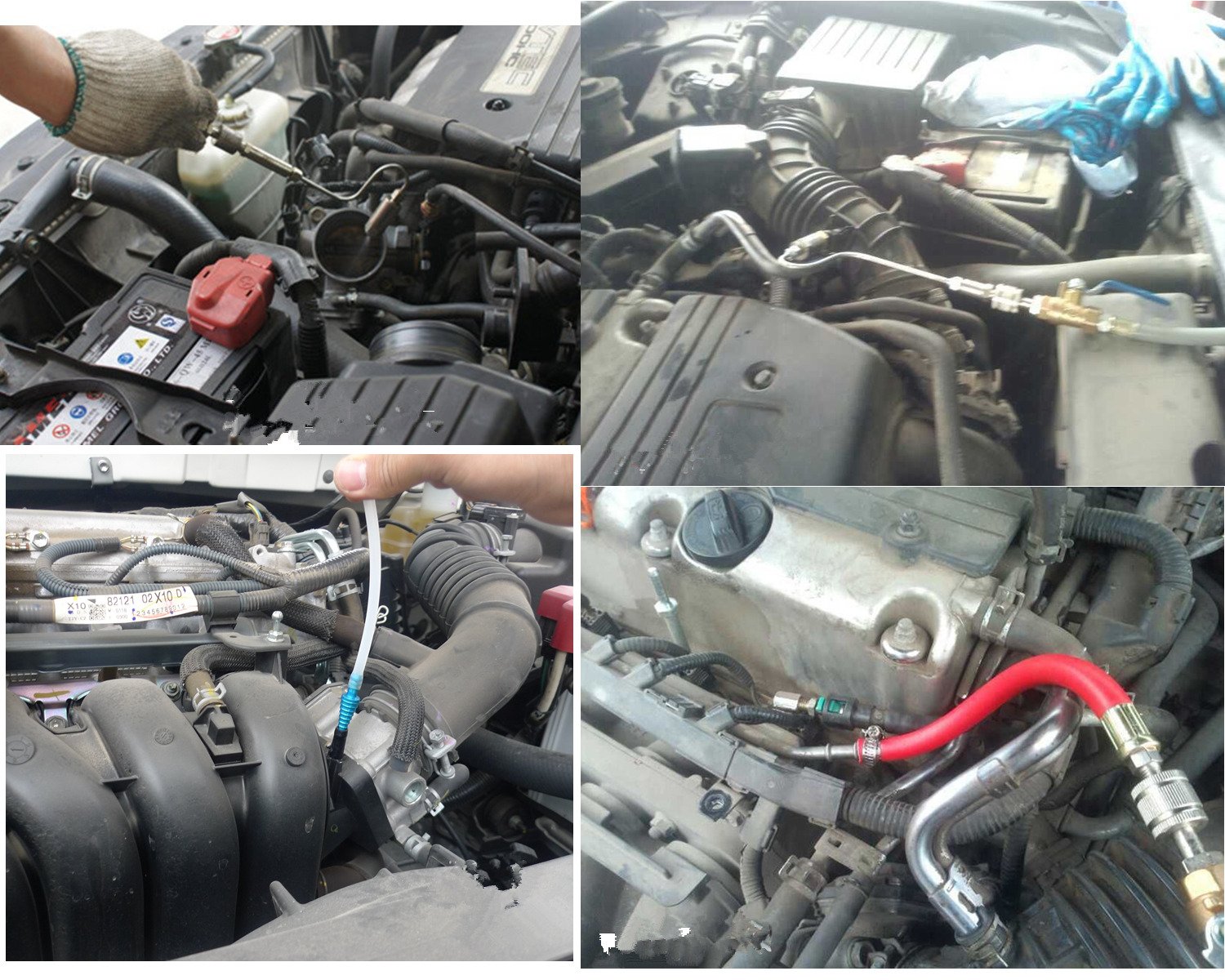 BAOSHISHAN Fuel Injector Cleaner Kit - Non-Dismantle Throttle & Fuel System Cleaner for Cars, Trucks, SUVs - 2 Bottle Professional Auto Maintenance Set - Improve Engine Performance & Fuel Efficiency
