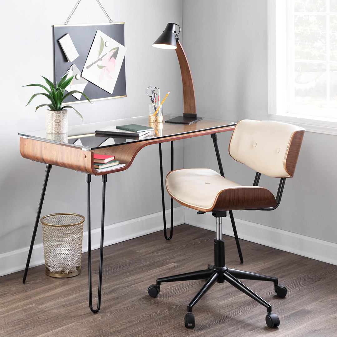 Lombardi Ergonomic Office Chair - Adjustable Height & Lumbar Support for Home & Workspace Comfort