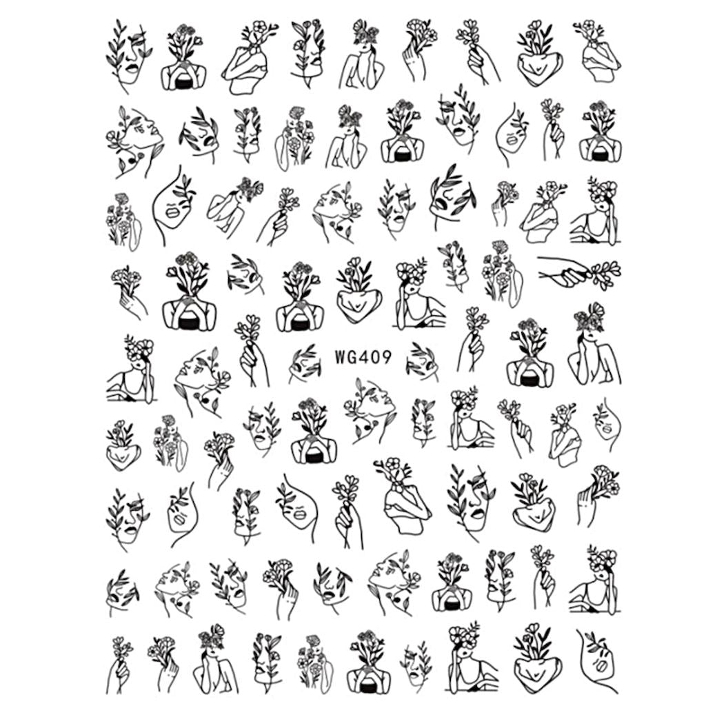 Premium Nail Art Stickers for Women - Waterproof DIY Nail Decals with Unique Designs - Perfect for Parties, Weddings, and Everyday Fashion