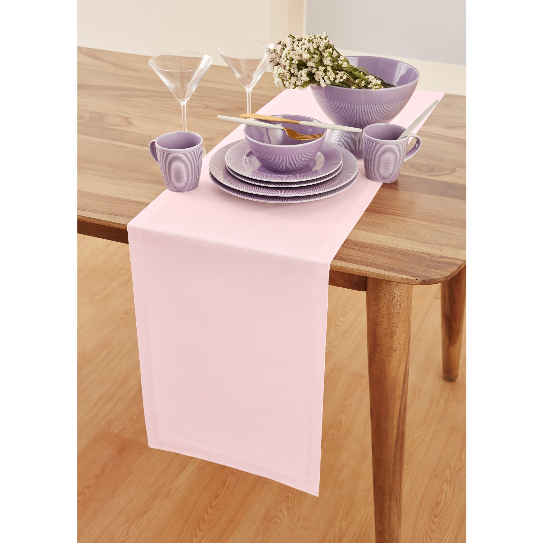Premium Dru Cotton Linen Table Runner - Elegant Dining Table Decor for Weddings, Parties & Home Decor - Washable & Wrinkle-Resistant
