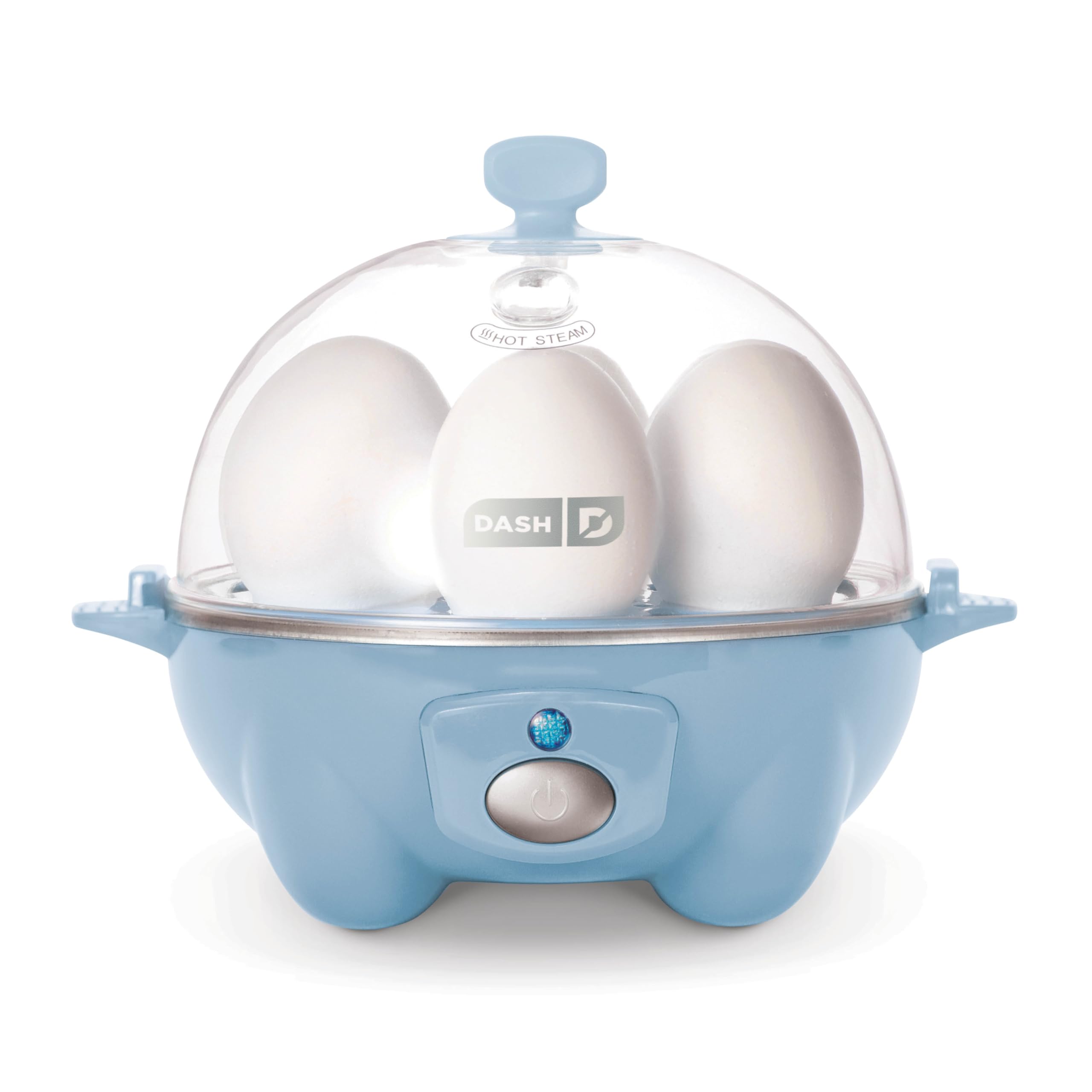 DASH Rapid Egg Cooker: Electric Egg Cooker for Hard Boiled, Poached, Scrambled Eggs & Omelets - 6 Egg Capacity, Auto Shut Off - Perfect for Breakfast, Meal Prep & Keto Diet - Dream Blue