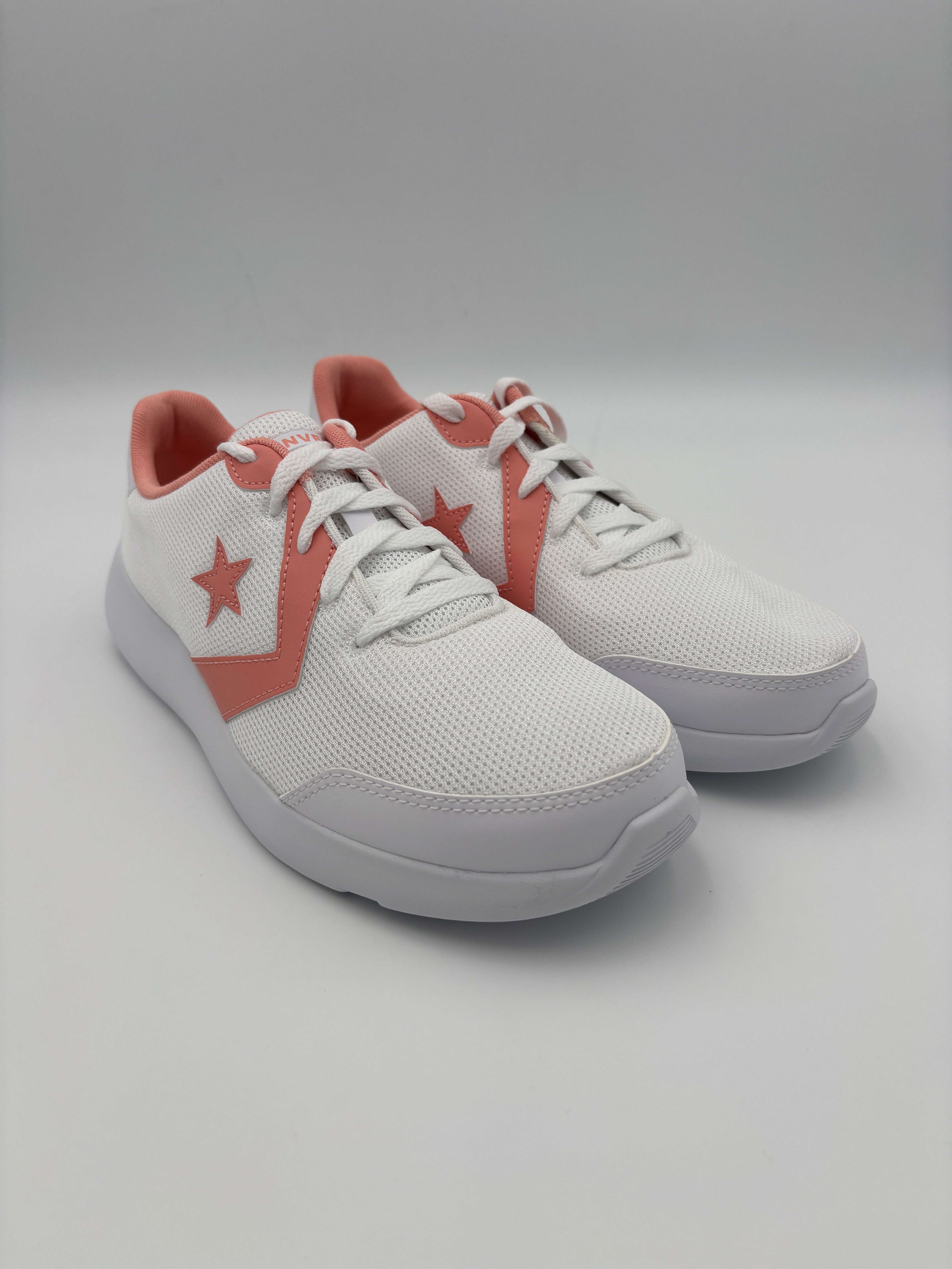 Converse Women's All Star Run White/Pink Running Shoes - Lightweight Sneakers for Women, Comfortable Athletic Shoes for Jogging, Gym & Casual Wear