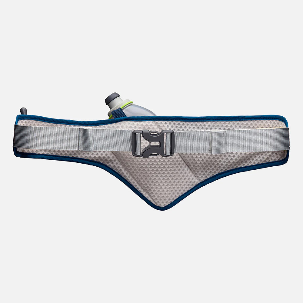 Peak Hydration Waist Pack - Lightweight Running Belt with Water Bottle Holder (Grey/Sailor Blue) - Perfect for Hiking, Jogging, Travel & Outdoor Activities
