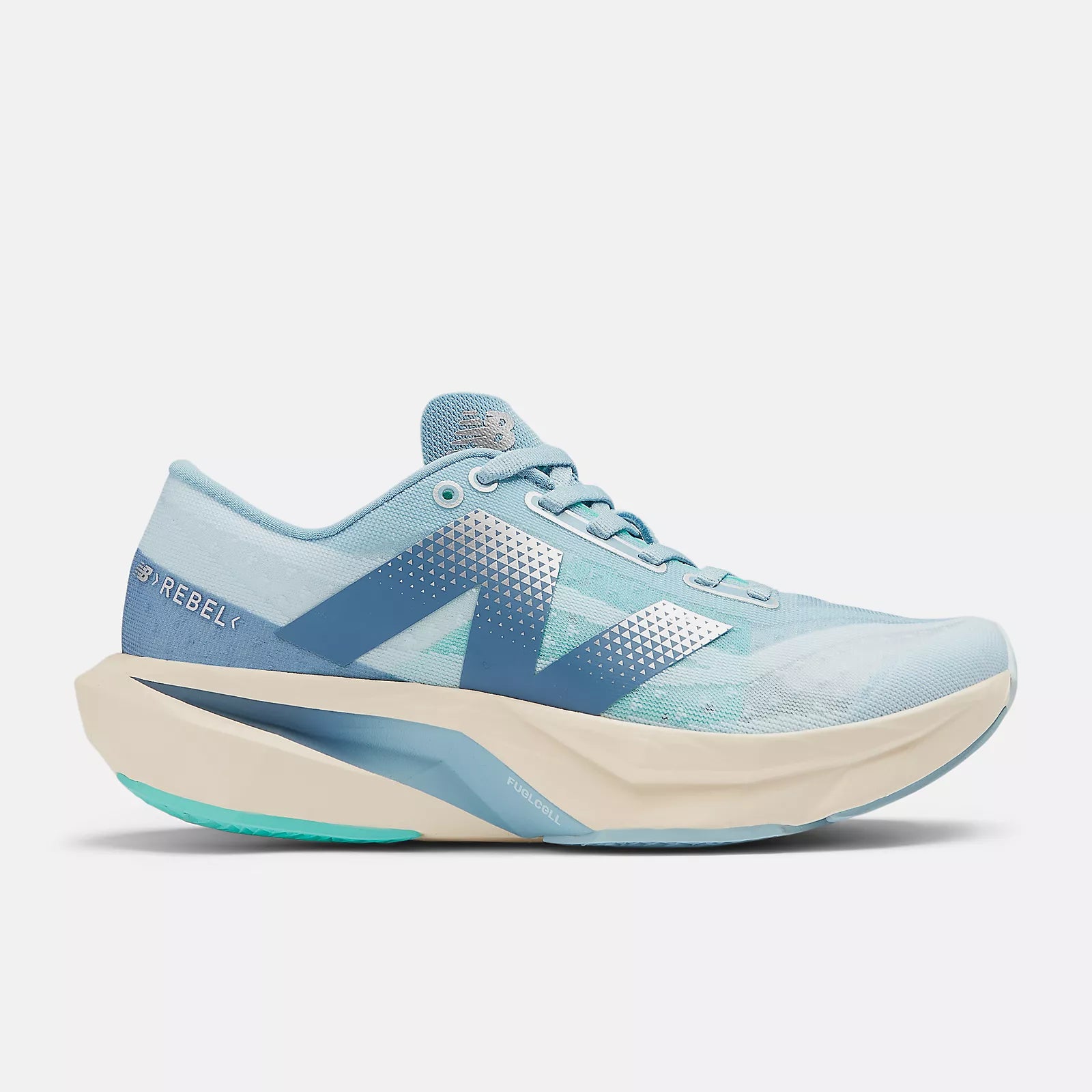 New Balance Women's FuelCell Rebel v4 Running Shoes - Quarry Blue | Lightweight & Responsive for Road Running & Training