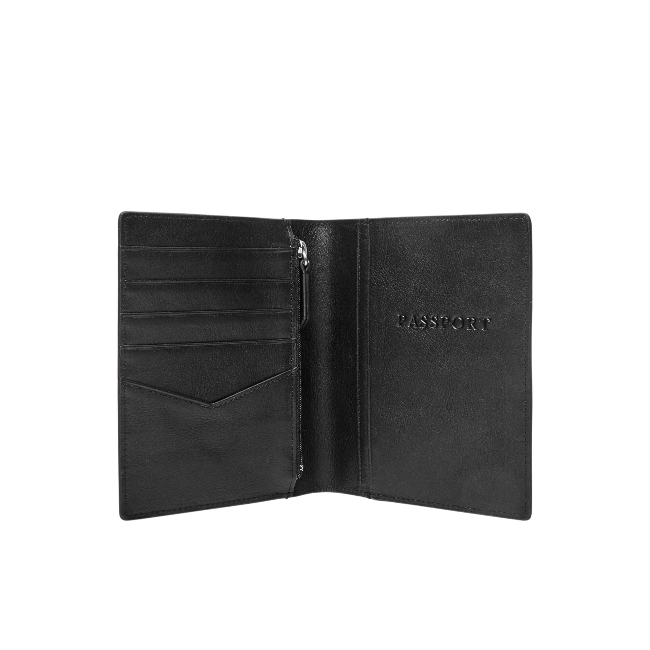 Fossil Men's RFID Blocking Passport Holder Wallet - Slim Travel Wallet for ID, Credit Cards & Cash - Perfect for Business Trips & Vacations