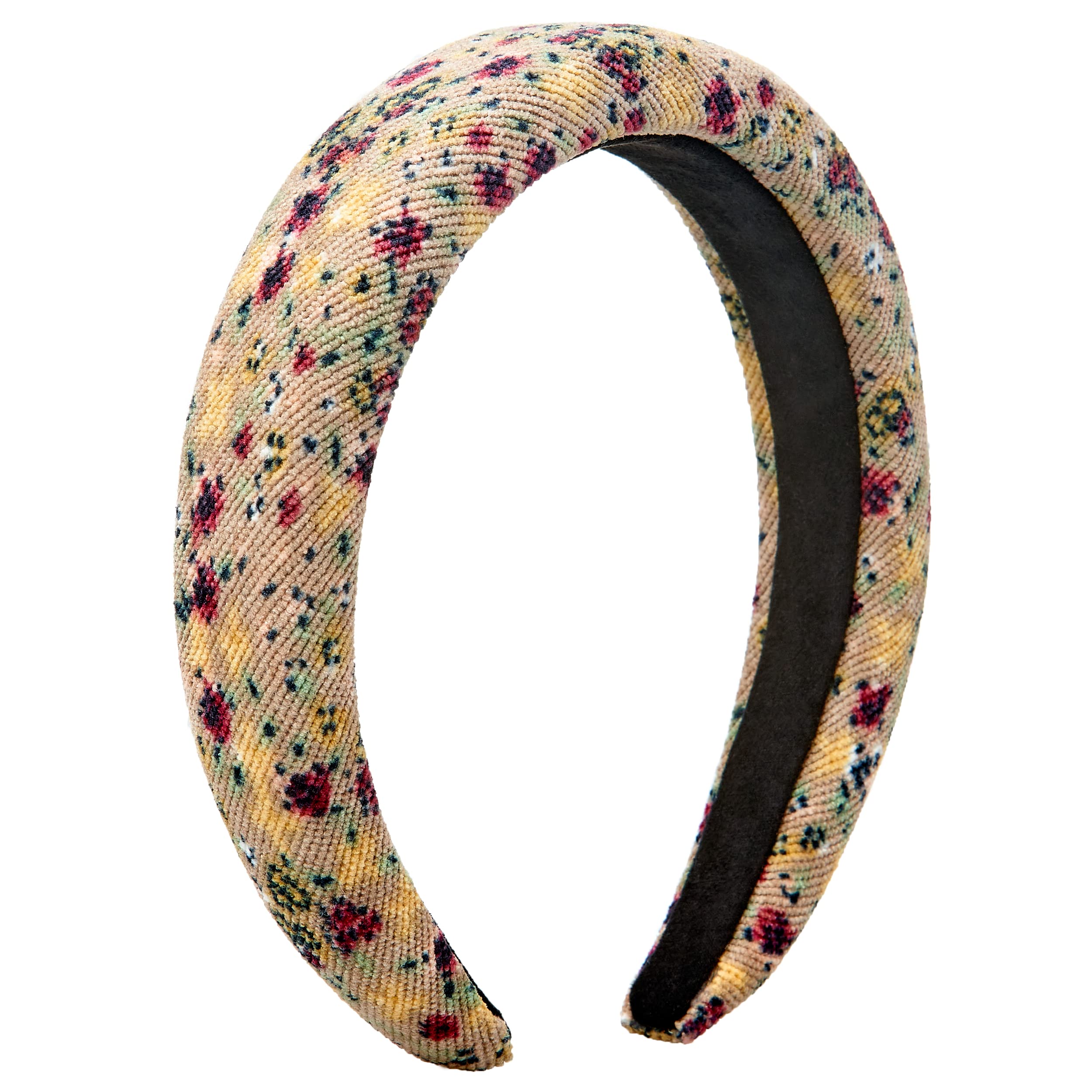 BLACK DIAMOND Women's Thin Headbands Set - Floral Design Hair Accessories for Yoga, Workouts & Everyday Wear
