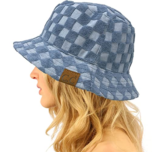 Terry Cloth Checkered Denim