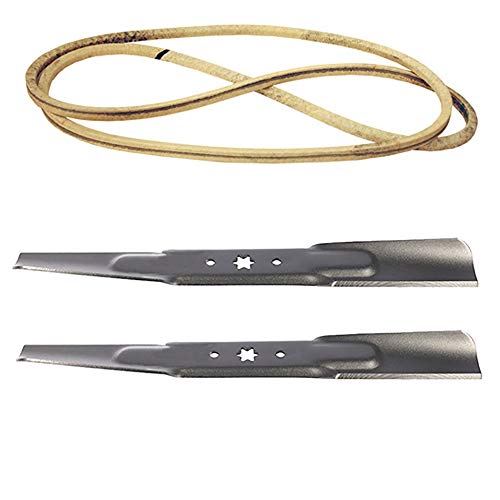 MTD 742-04308 742-04312 742-0656 Replacement Mower Deck Belt and Blade Set - Compatible with Riding Lawn Mowers - Perfect for Lawn Maintenance & Grass Cutting