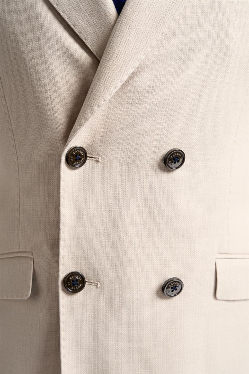 Cavani Romeo Double Breasted Beige Blazer for Men | Slim Fit Formal Suit Jacket | Office Wear & Wedding Attire