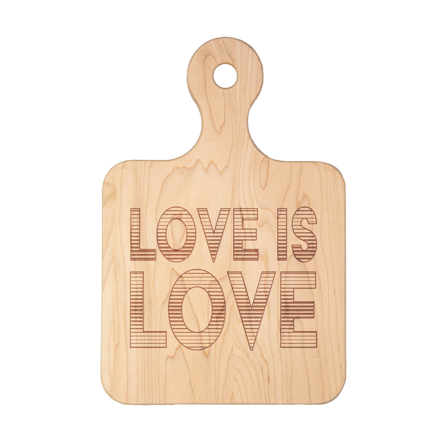 Premium Artisan Maple Wood Paddle Board - Handcrafted Love is Love Design - 12