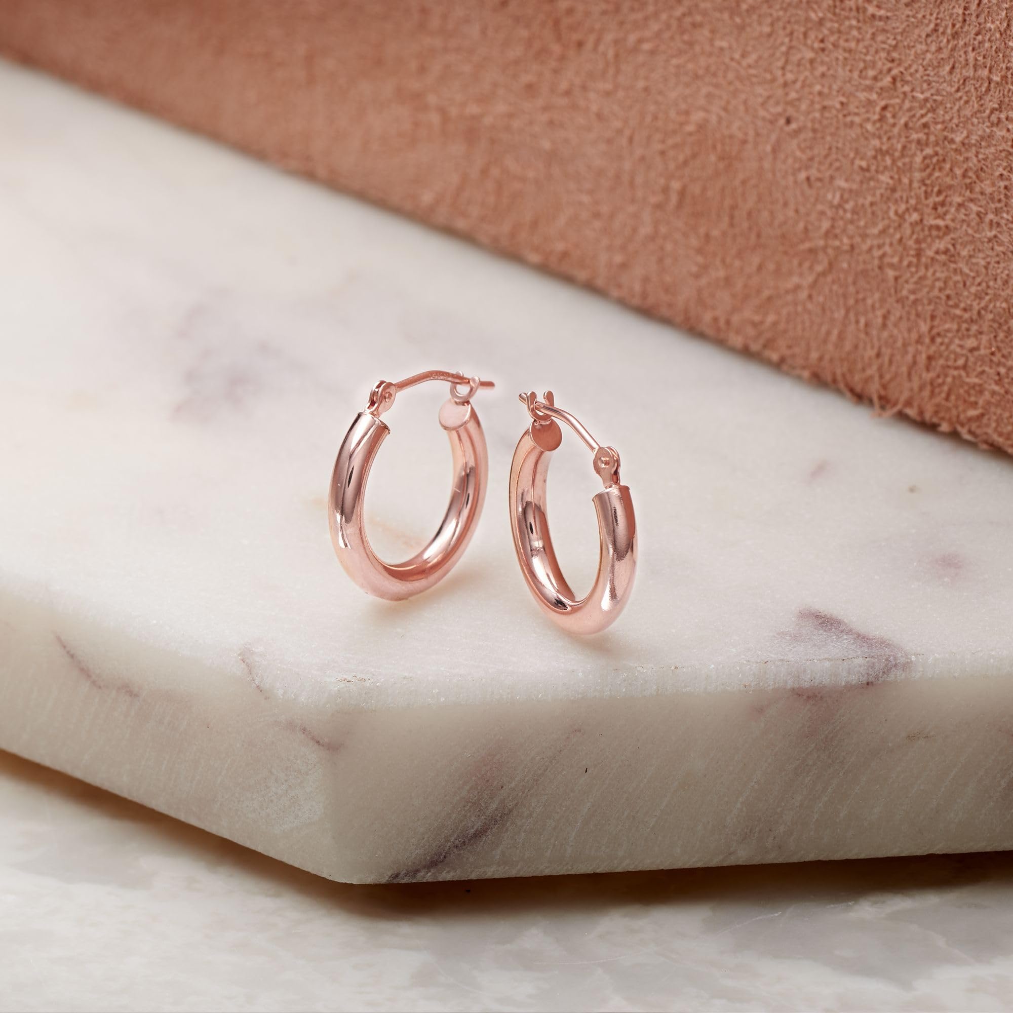Ross-Simons 2.5mm 14kt Rose Gold Hoop Earrings for Women - Classic Dainty Everyday Jewelry Gift for Her | Perfect for Work, Date Night & Special Occasions