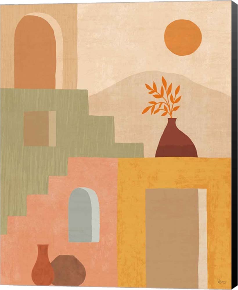 Simple Scenes II by Veronique Charron - 16x20 Inch Stretched Canvas Wall Art, Museum Wrapped with Black Edges - Perfect for Living Room, Bedroom & Office Decor