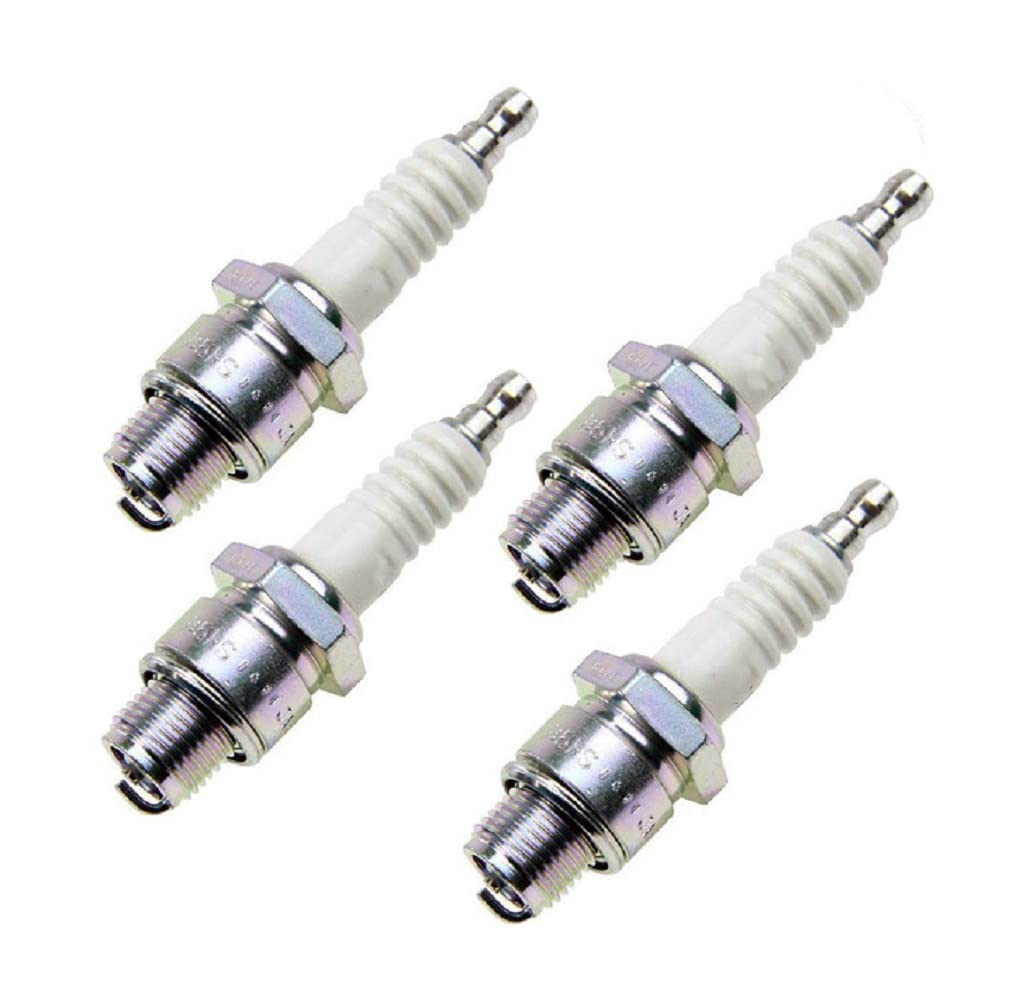 4-Pack Autolite Champion Replacement Spark Plugs - Compatible with B8HS-10, B8HS10, 4092, XS4092, W3AC, W4AC, WR3CC, L78C, L82C - Perfect for Lawn Mowers, Tractors & Small Engines