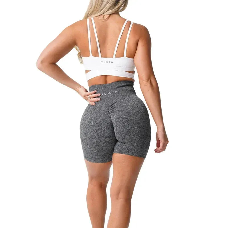 NVGTN Scrunch Seamless Yoga Shorts for Women - High Waisted Spandex Workout Shorts with Butt Lifting Design, Breathable & Elastic Gym Running Athletic Shorts - Perfect for Yoga, Pilates, Running & Lounge Wear