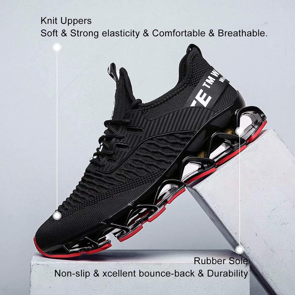 Vooncosir Men's Breathable Mesh Running Shoes - Lightweight Non-Slip Athletic Sneakers for Walking, Jogging & Gym Workouts | Comfortable Casual Sports Shoes for Men