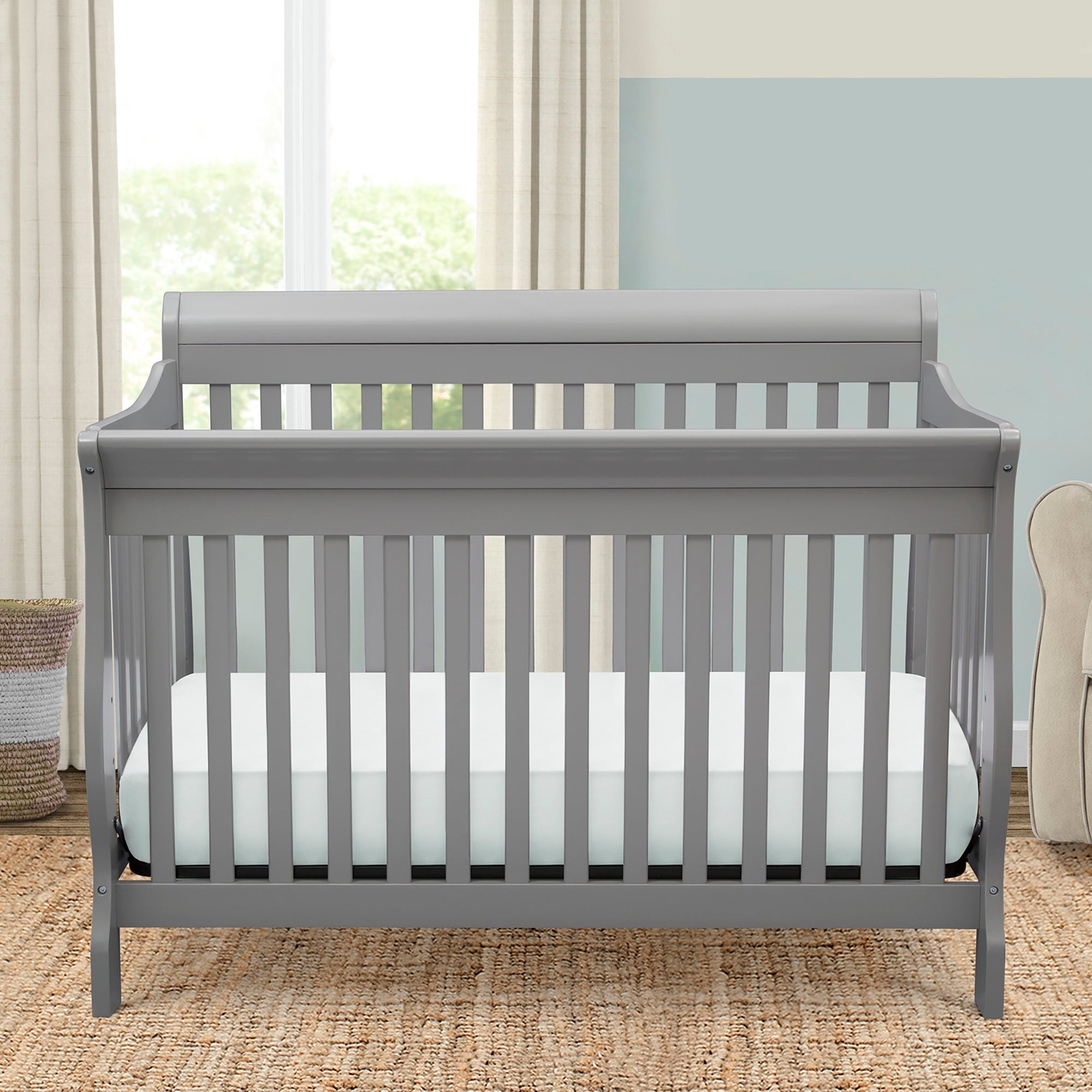 4-in-1 Convertible Baby Crib with Toddler Bed & Daybed - Safe & Stylish Nursery Furniture for Boys & Girls - Perfect for Newborns, Infants & Growing Toddlers