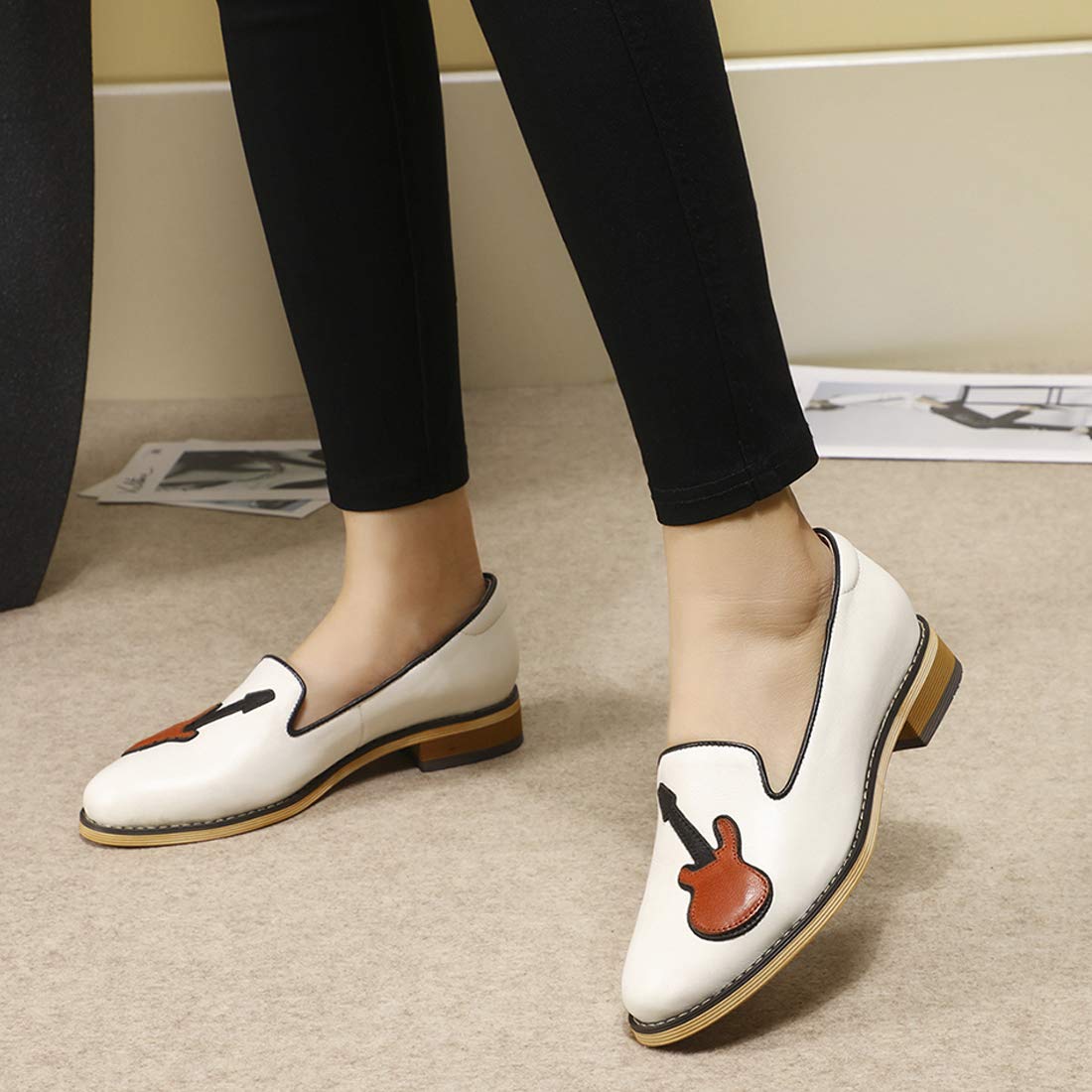 Women's Leather Penny Loafers Slip On Flats - Comfortable Casual & Office Shoes for Ladies - Perfect for Work, Travel & Everyday Wear