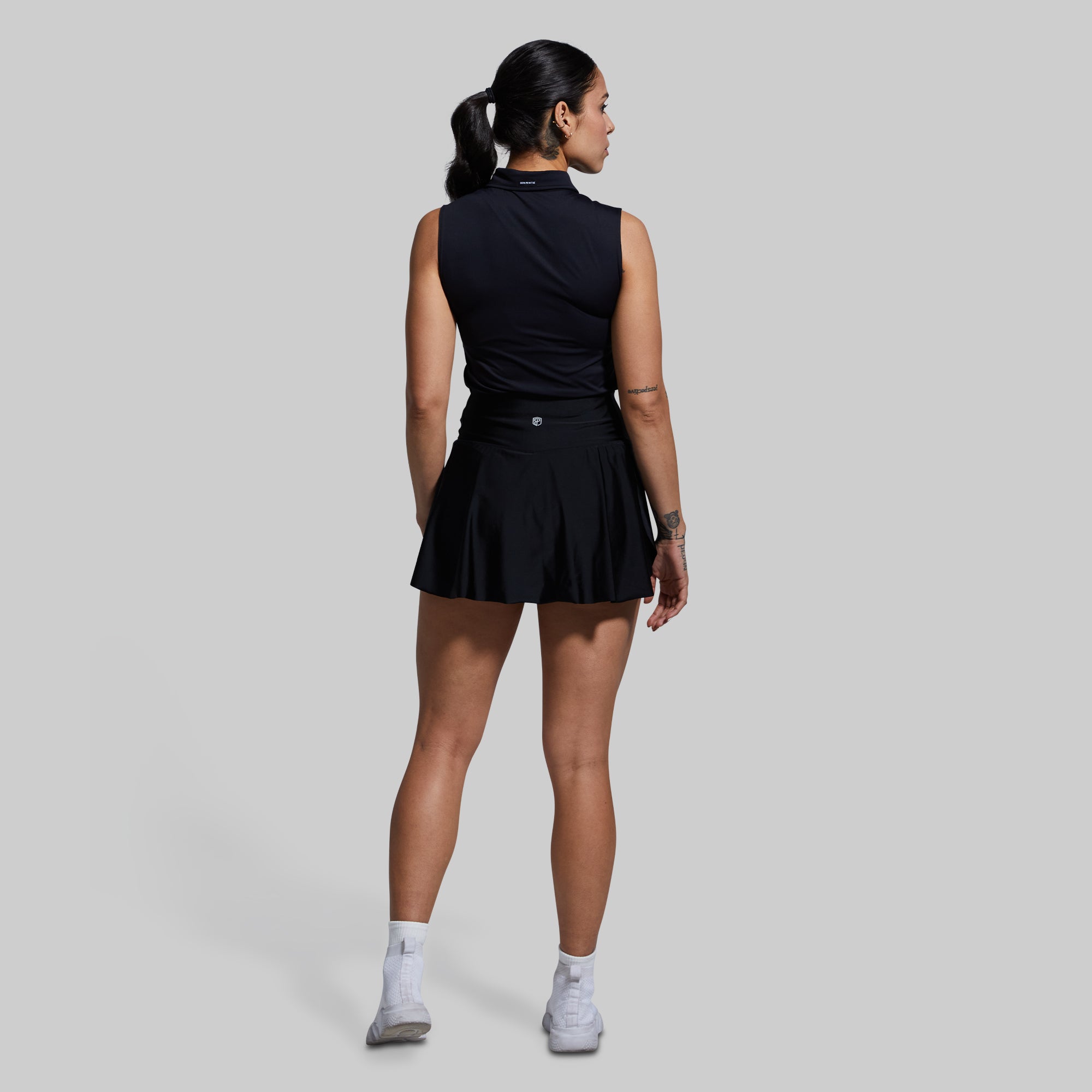 Victory Sleeveless Polo Shirt for Men - Breathable Moisture-Wicking Athletic Top (Black) - Perfect for Gym, Running, Tennis & Summer Outdoor Activities