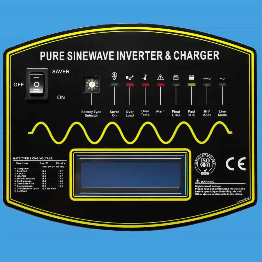 SunGoldPower 12000W 48V Split Phase Pure Sine Wave Inverter Charger - High Power Solar Energy Converter for Home, RV, and Off-Grid Power Systems
