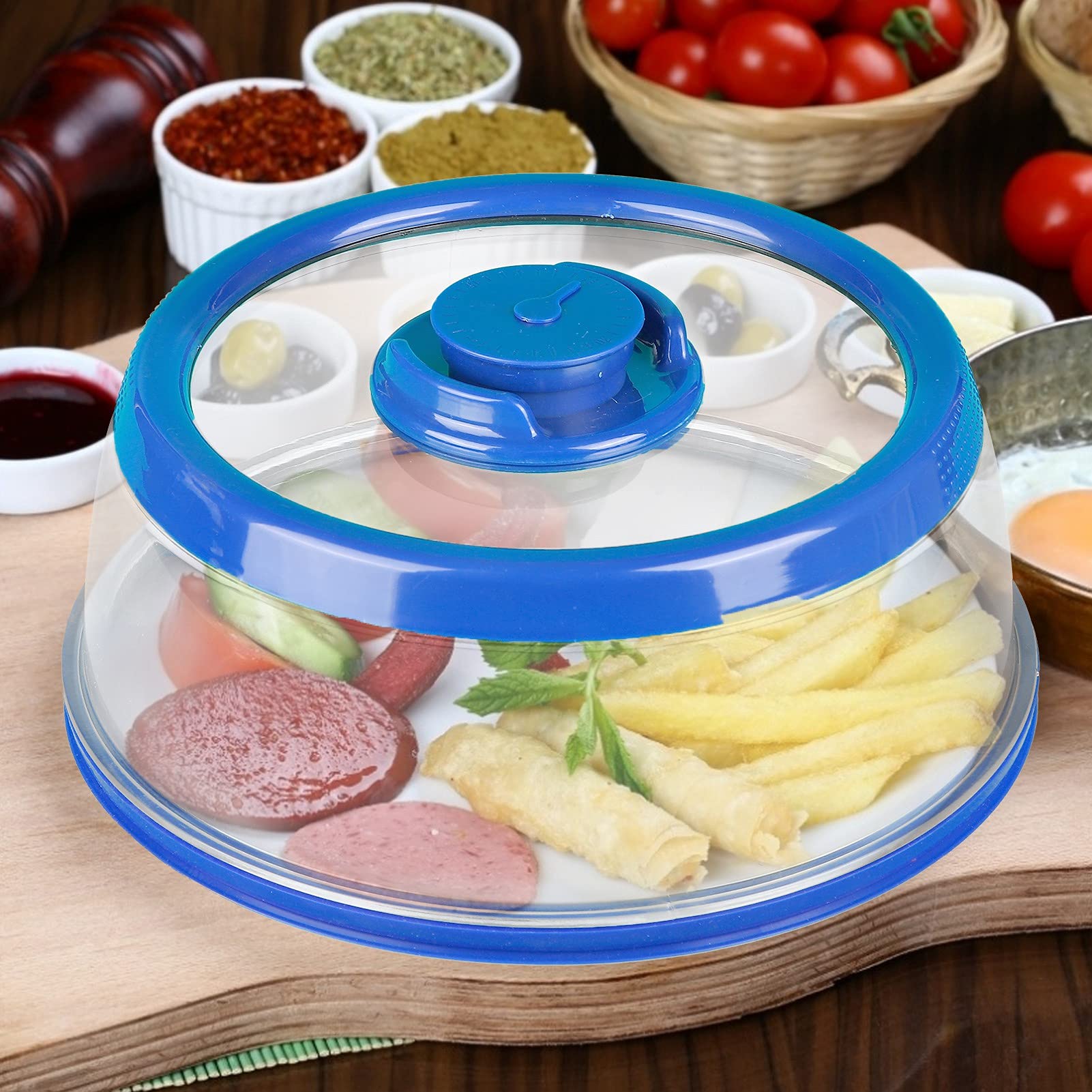Restokki Vacuum Food Sealer Container Lid - Airtight Kitchen Storage with Freshness-Keeping Film for Meal Prep, Leftovers & Sous Vide Cooking