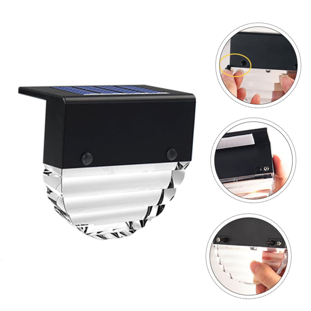 BESPORTBLE Solar Post Cap Light - 1 Pack Waterproof Outdoor Solar Fence & Garden Lights, LED Walkway & Patio Decor for Yard, Pathway, Driveway, Deck & Stair Lighting