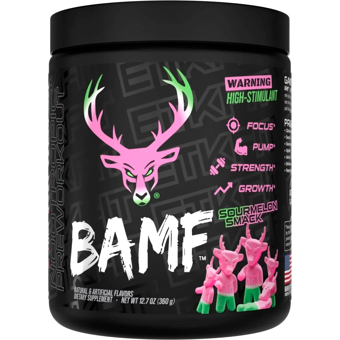 Bucked Up BAMF Pre-Workout Powder - Energy & Focus Booster for Intense Gym Sessions & Athletic Performance