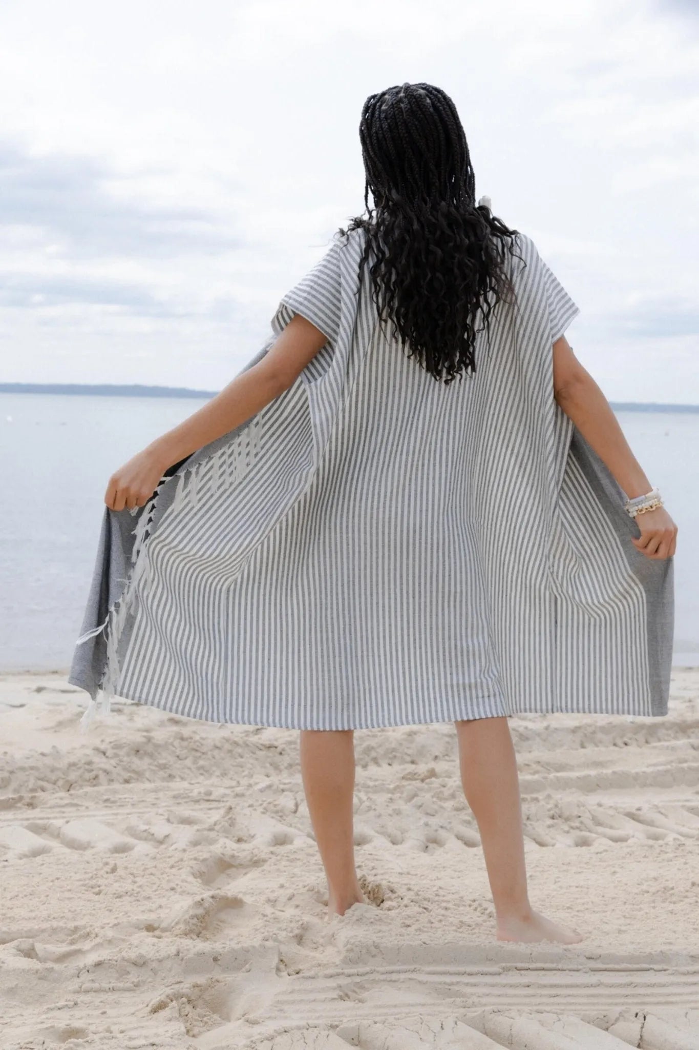 Turkish Towel Cover Up Kimono - Lightweight Beach Wrap, Boho Chic Shawl for Women - Perfect for Poolside, Vacation, and Summer Outfits