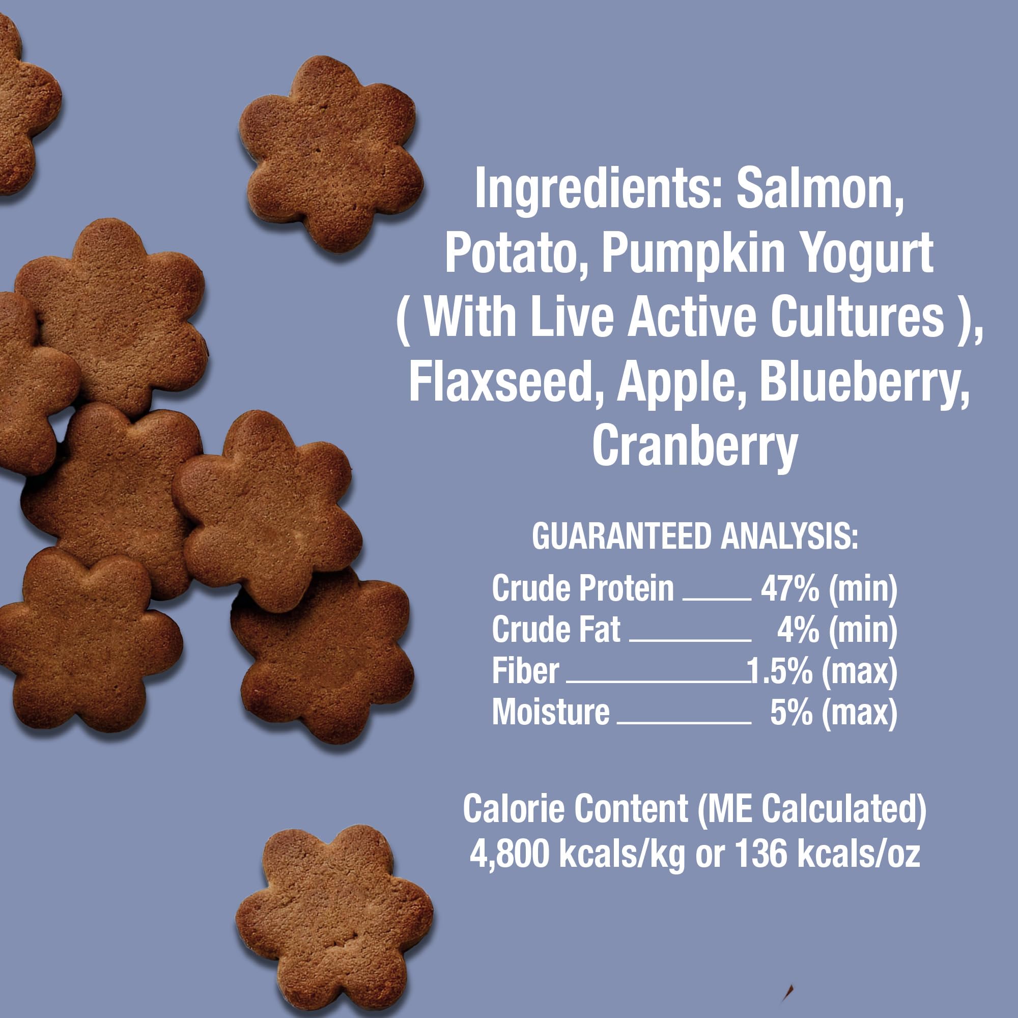 Premium Whole Life Cat Treats with Probiotics - Human-Grade Allergy & Itchy Skin Relief for Cats, Digestive Health Support - Natural Salmon & Yogurt Flavor, 1oz (Pack of 1) - Perfect for Training Rewards & Daily Snacking