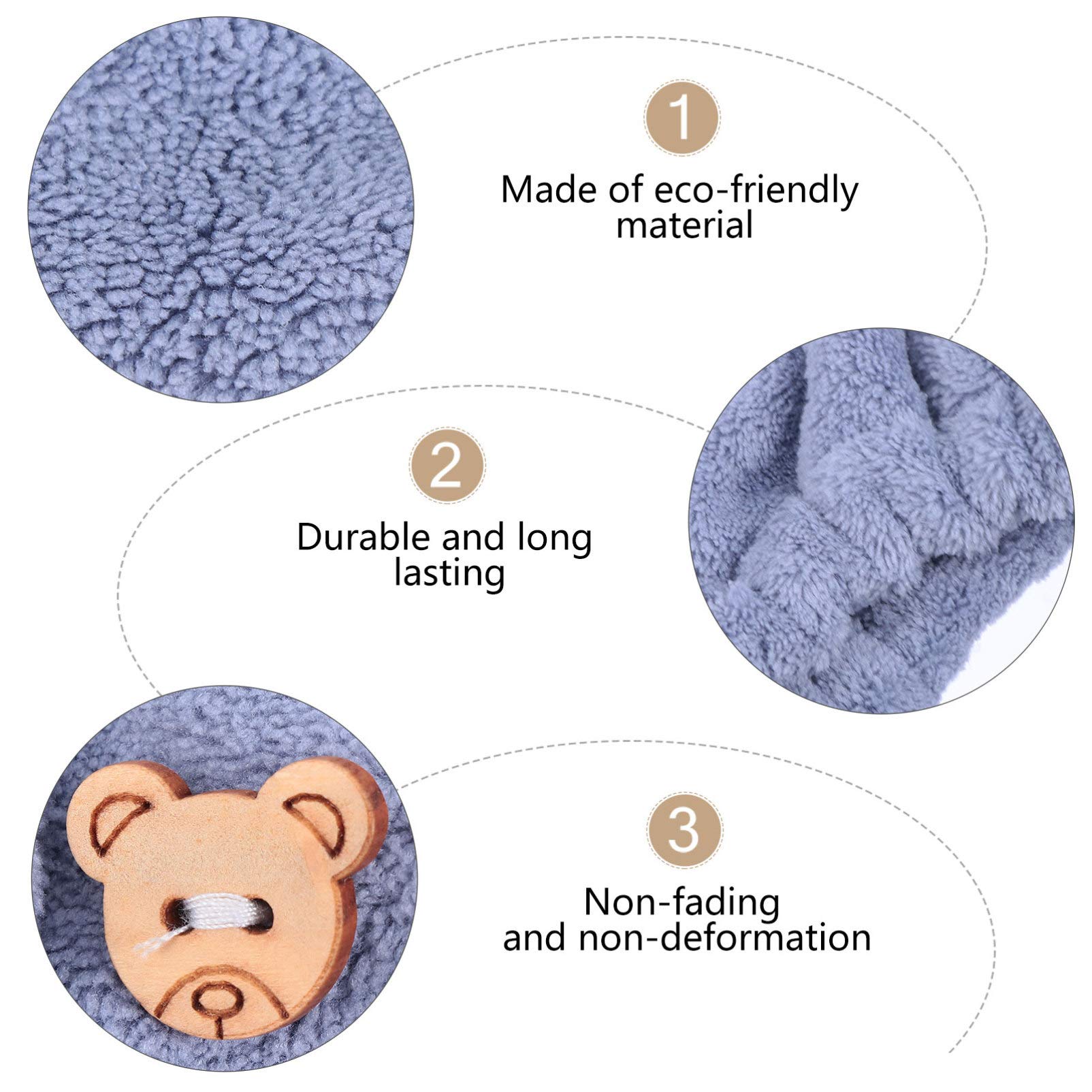 Beaupretty Microfiber Hair Towel Wrap - Super Absorbent Quick Dry Hair Turban for Women & Girls, Soft Hair Drying Cap for Shower, Bath & Salon Use (Grey)